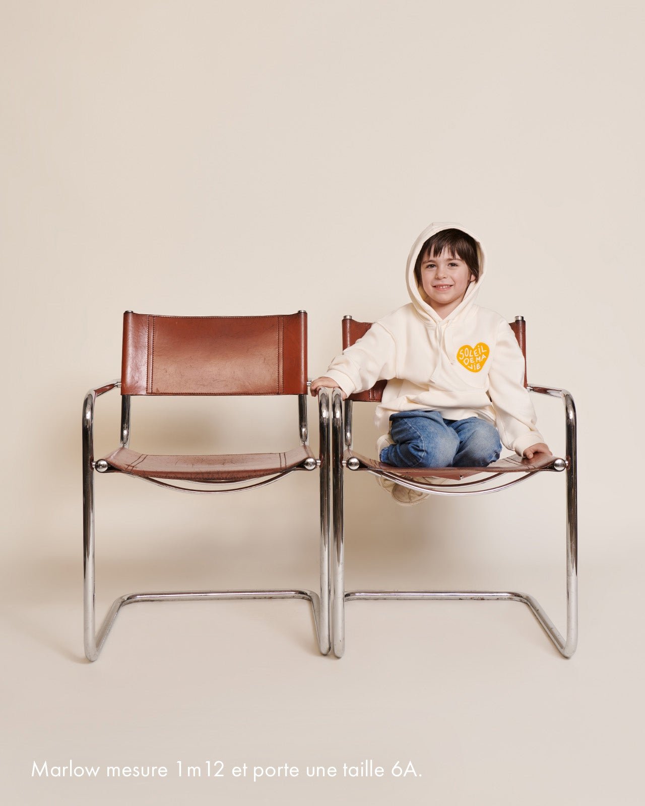 The sunshine of my life organic cotton hoodie EMOI EMOI White