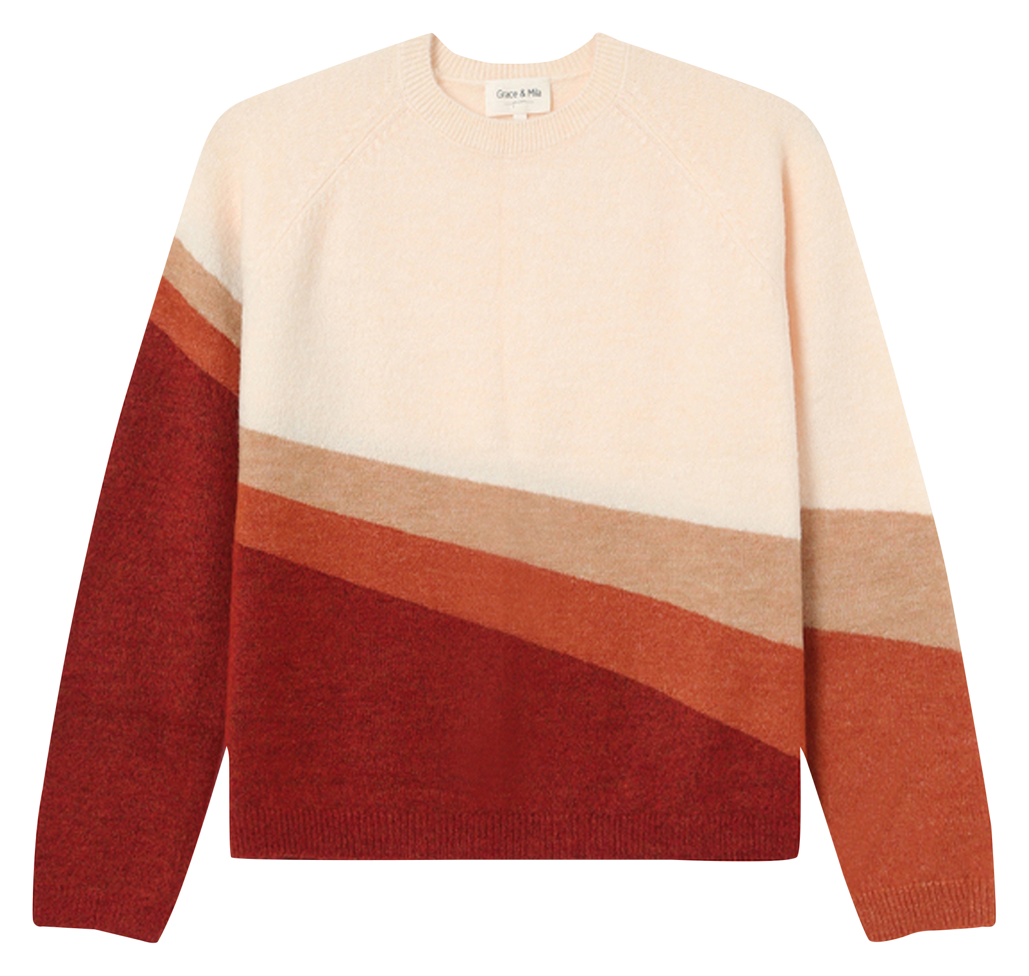 Pull col rond  GRACE ET MILA Jaune