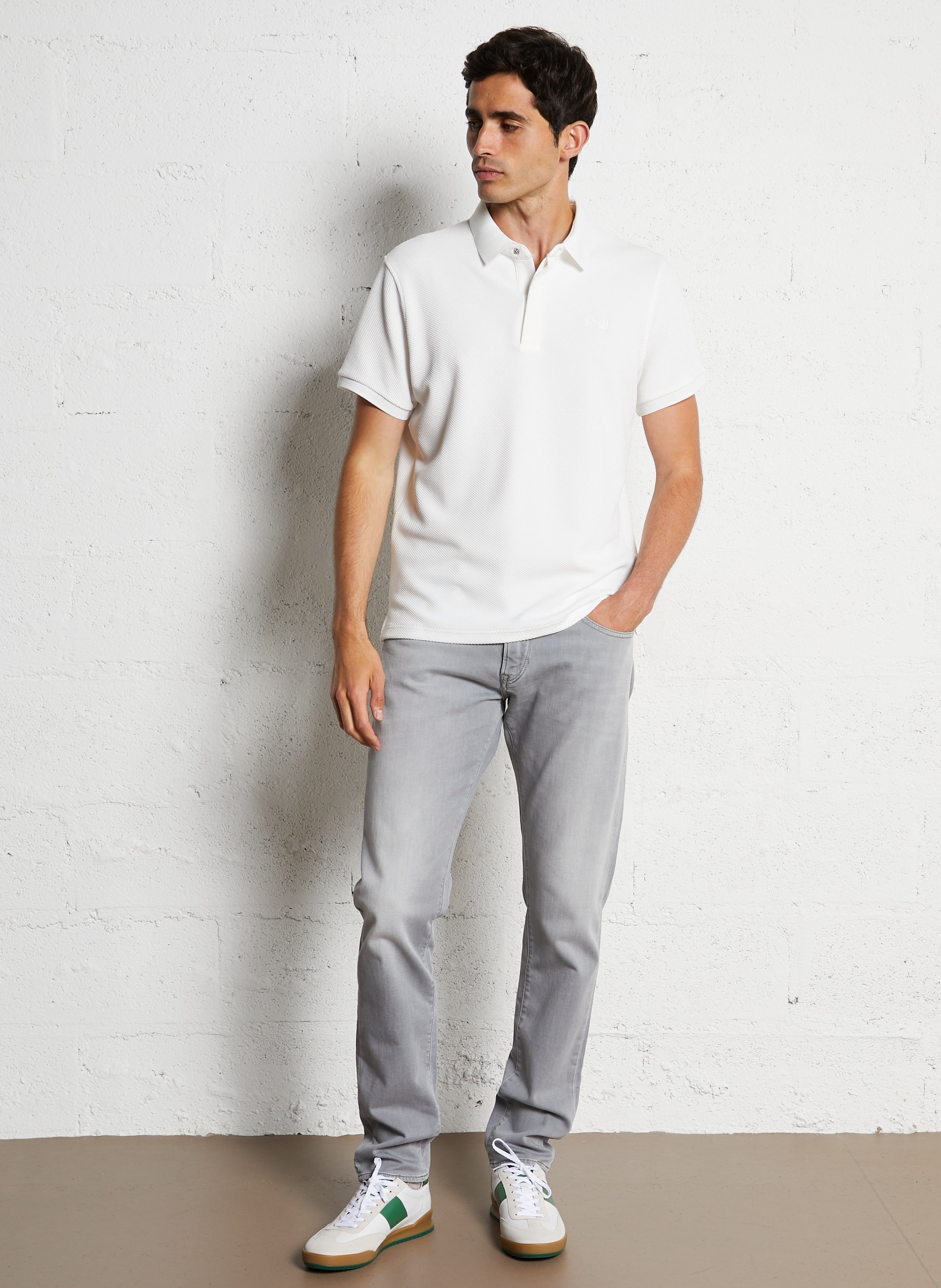 Poloshirt SCHOTT Weiss