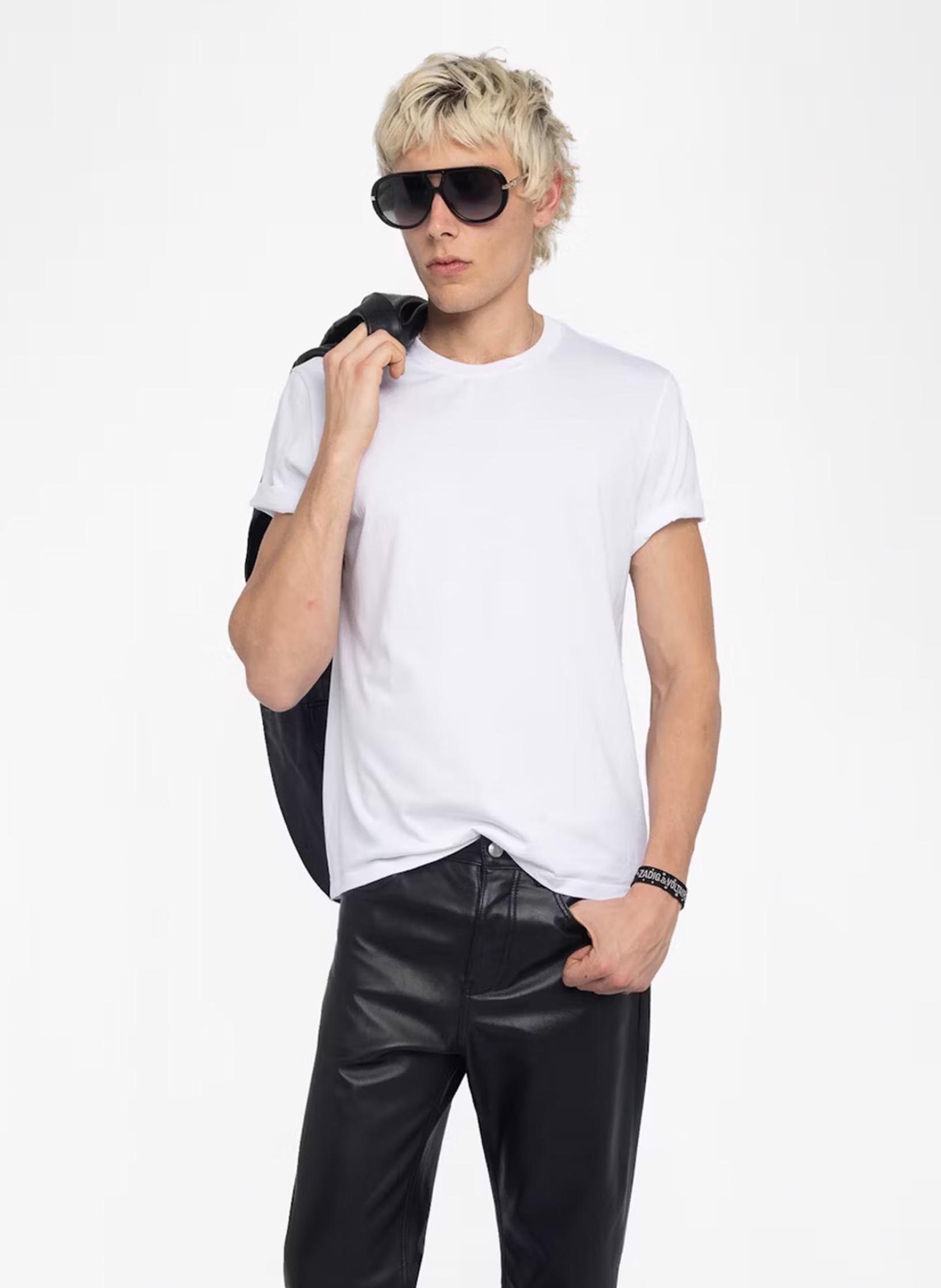 Tee-shirt droit en coton ZADIG&amp;VOLTAIRE Blanc