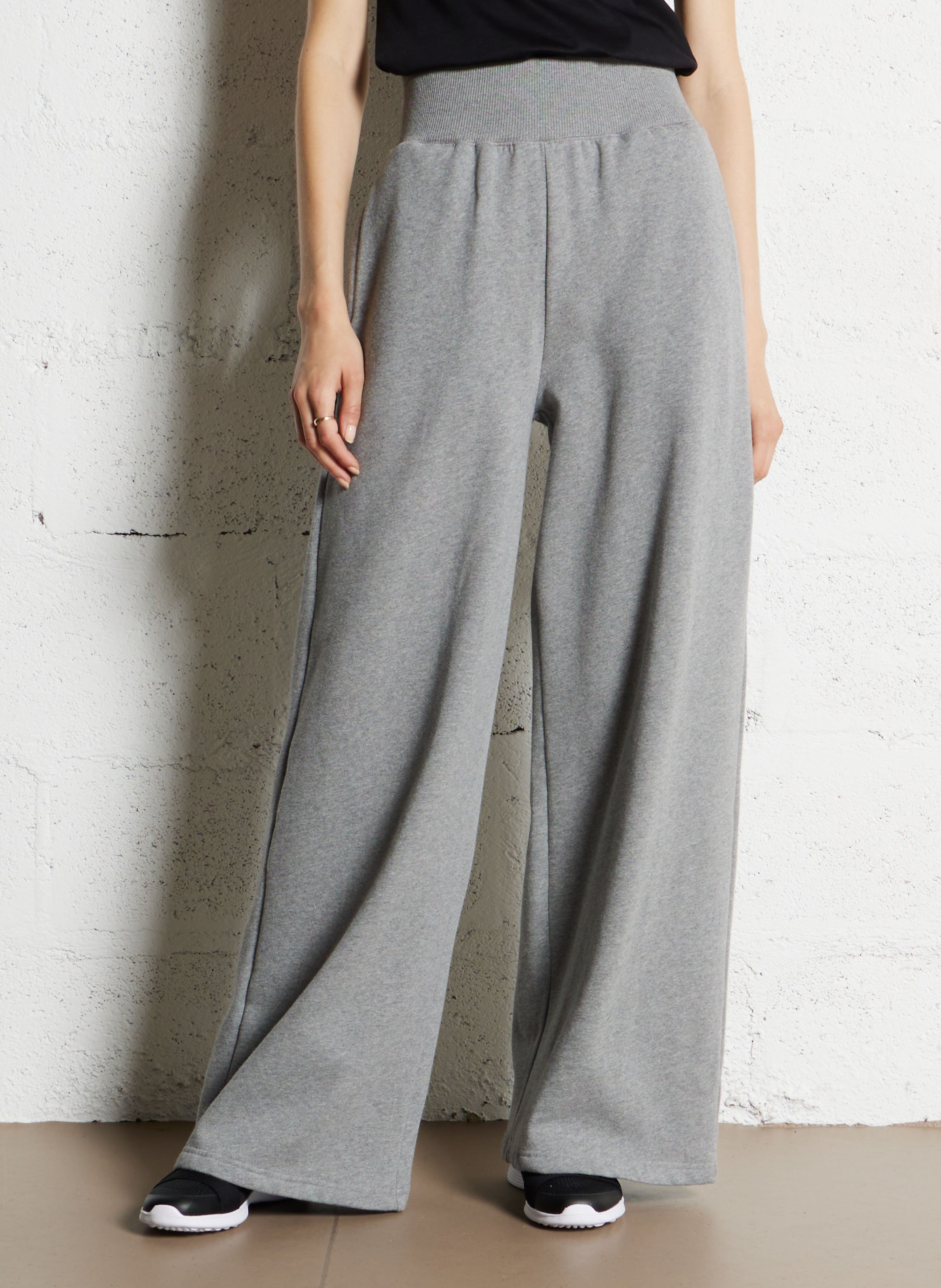 Rechte joggingbroek met hoge taille | katoenblend REPETTO Grijs