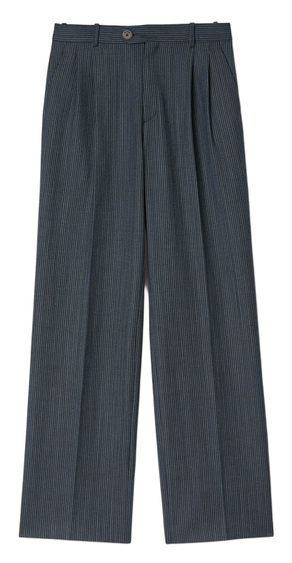 Straight Striped Pleated Trousers SANDRO Blue