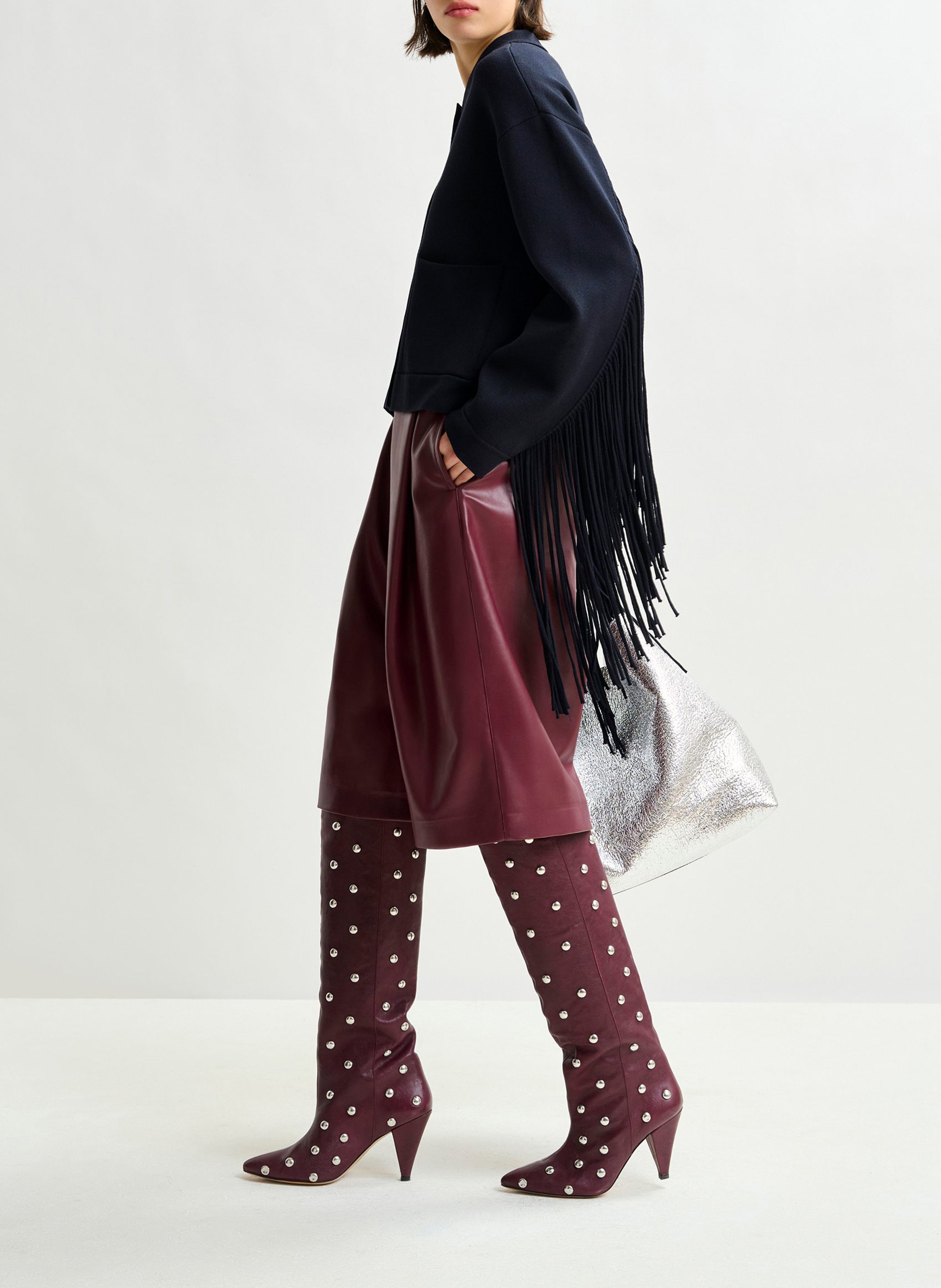 Veste col classique à franges ESSENTIEL ANTWERP Bleu