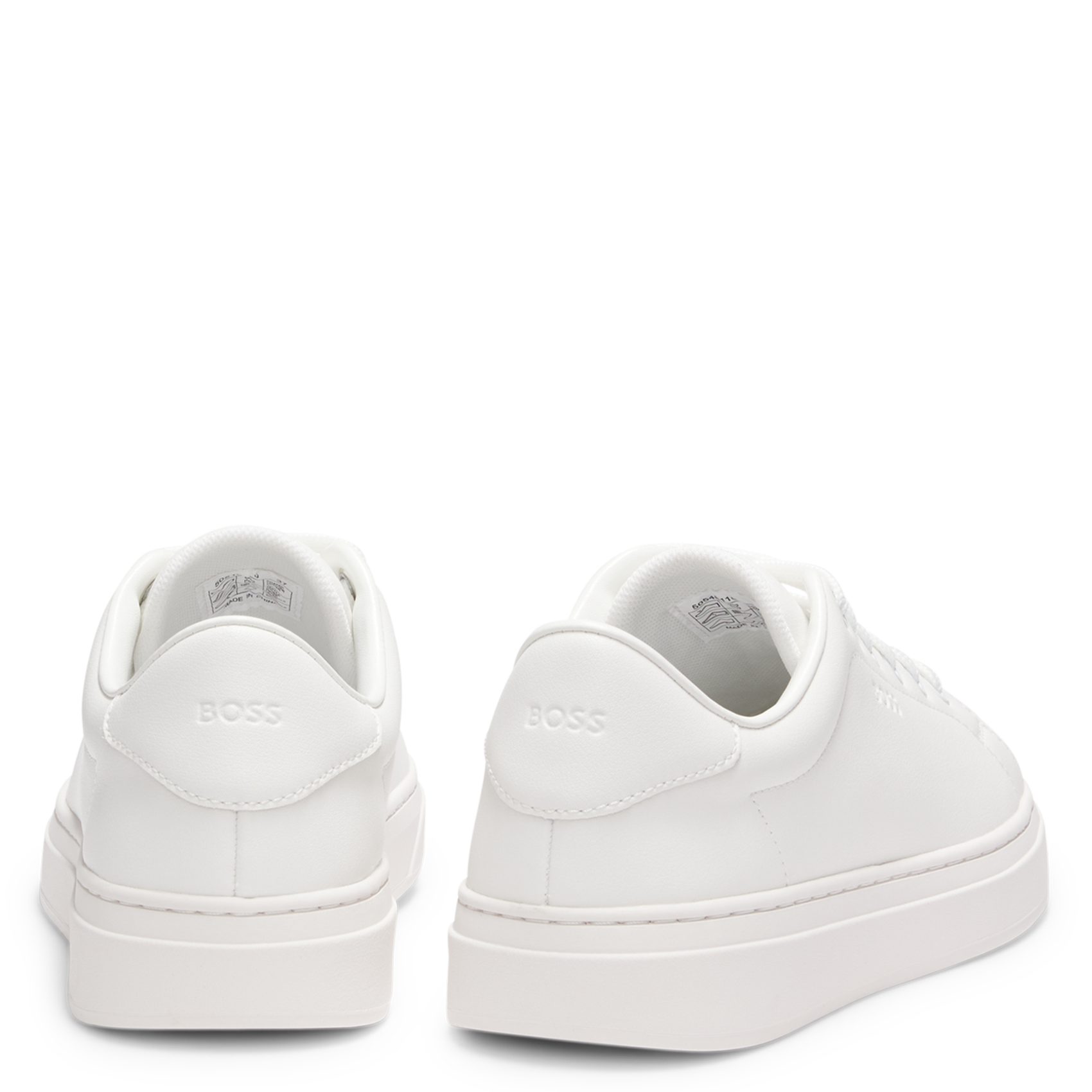 Baskets basses en cuir BOSS Blanc