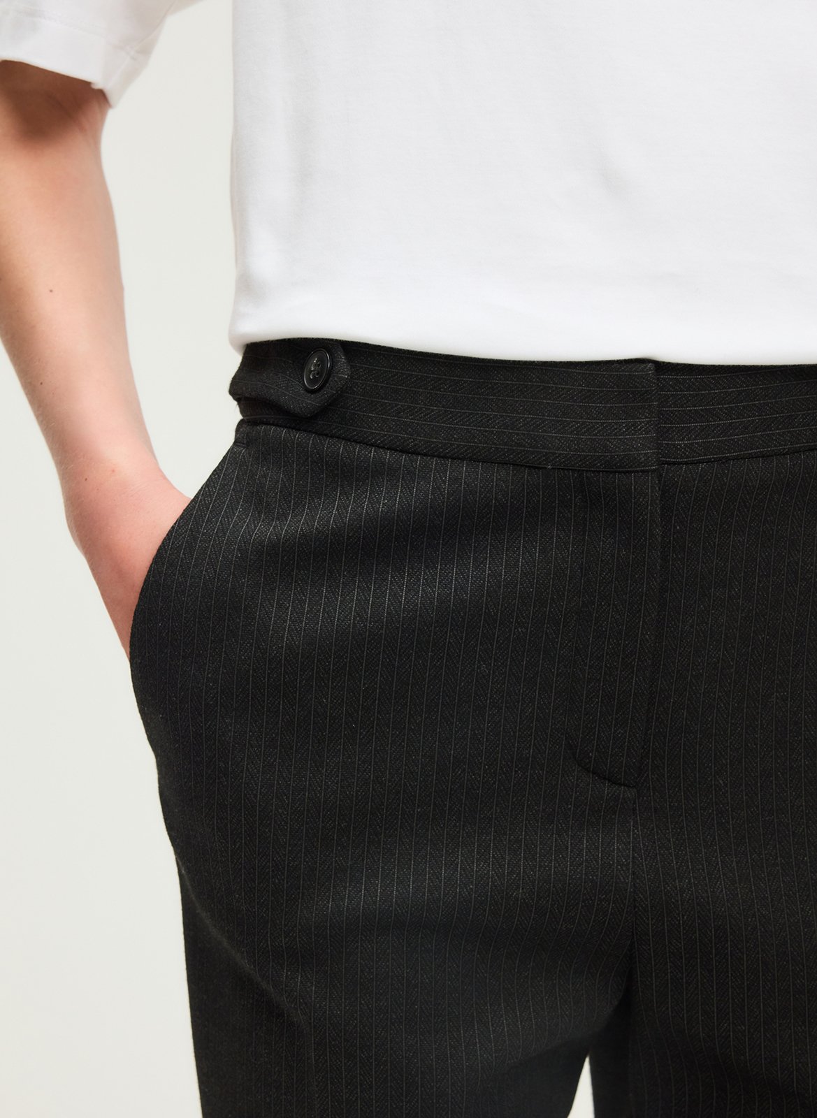 Straight Striped Pants PABLO Grey