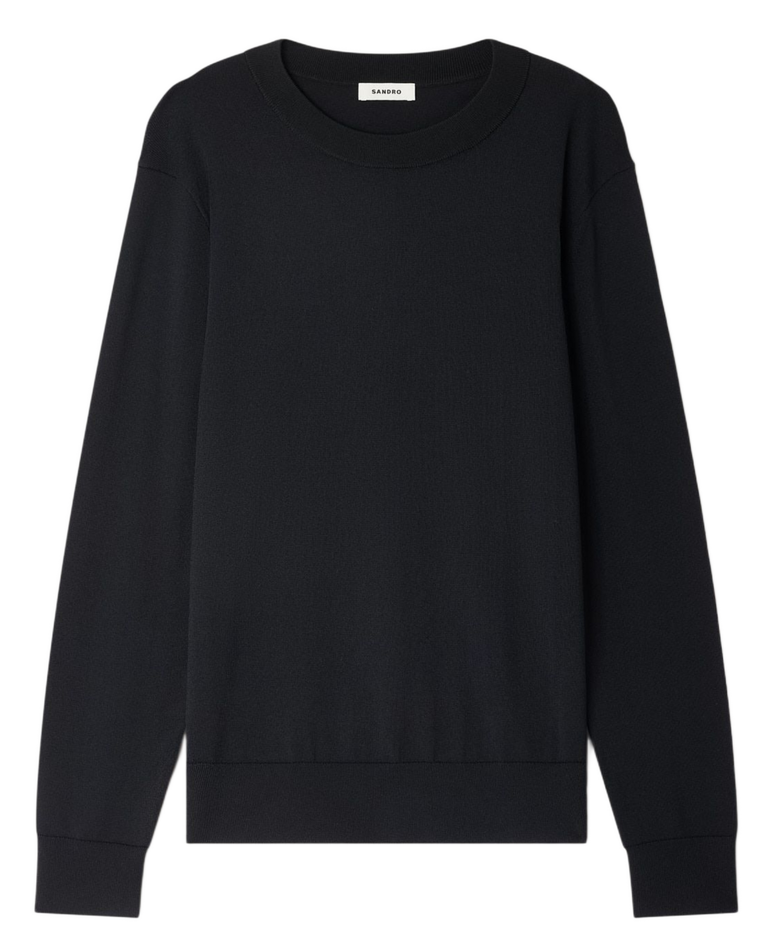Fitted long-sleeve sweatshirt SANDRO Black