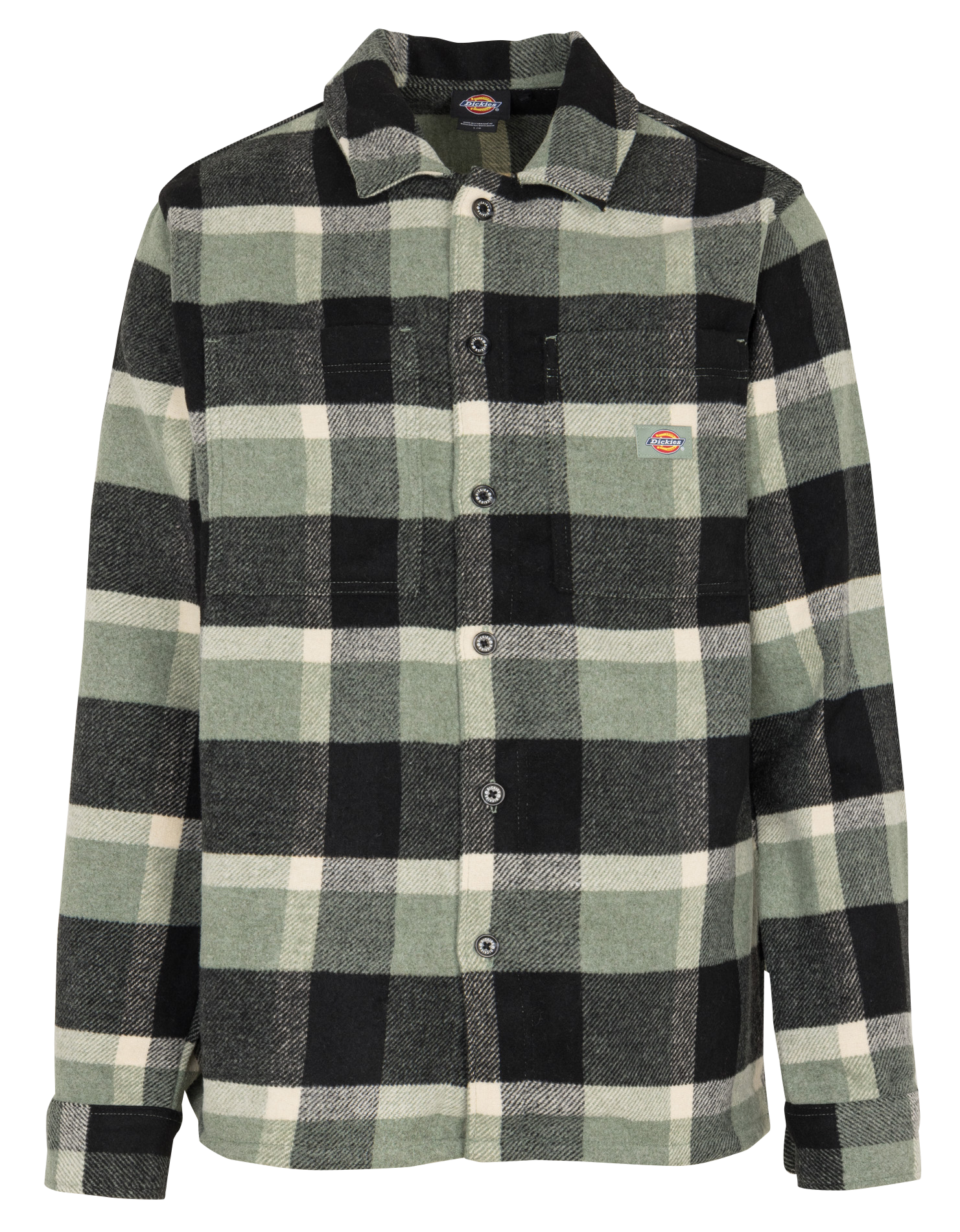 Recht overshirt met klassieke kraag DICKIES Groen
