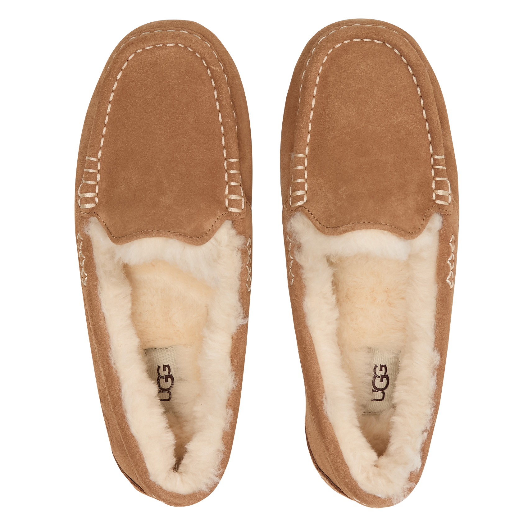Mocassins fourrés en cuir UGG Marron
