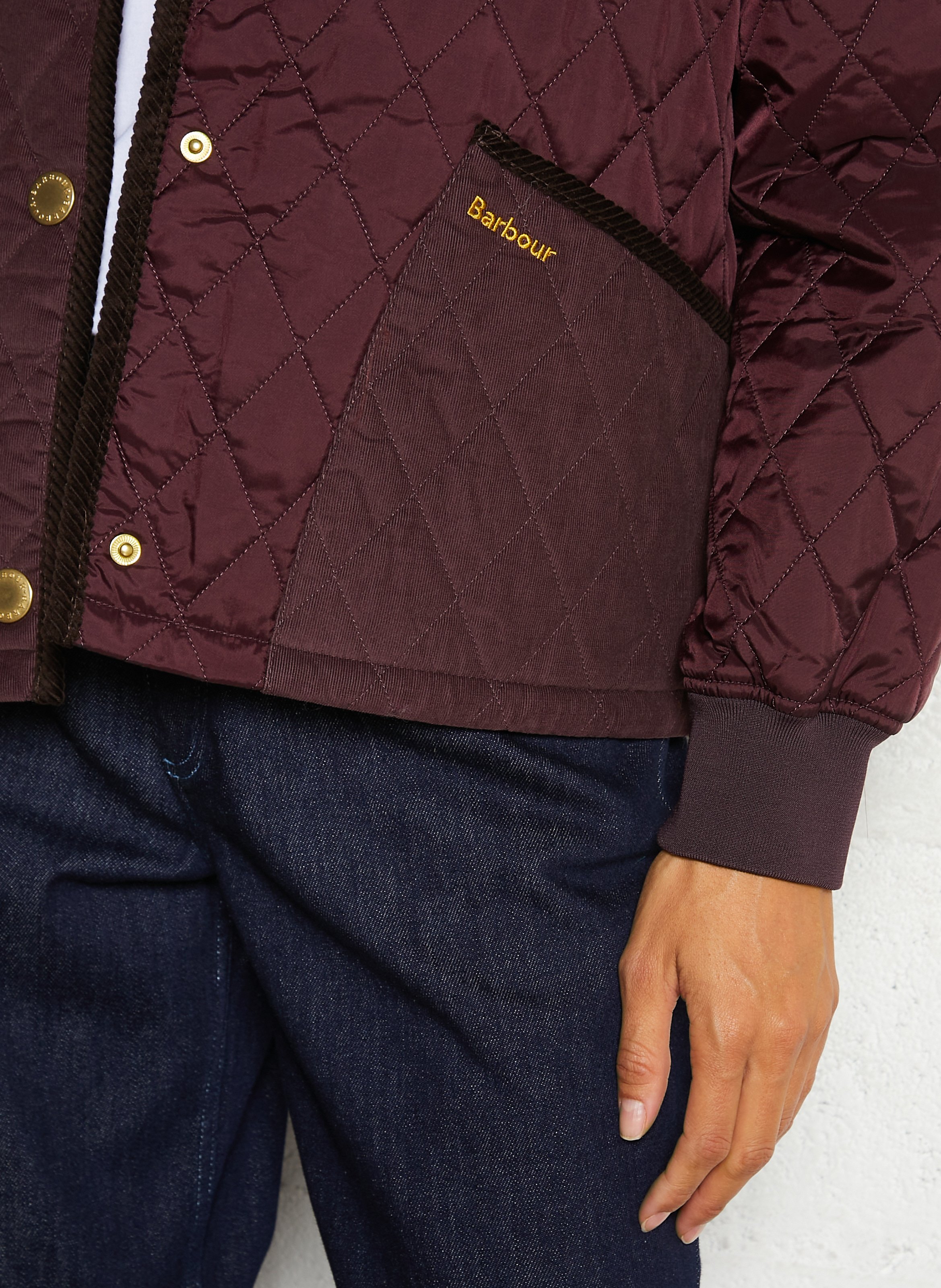 Manteau col en velours côtelé BARBOUR Violet