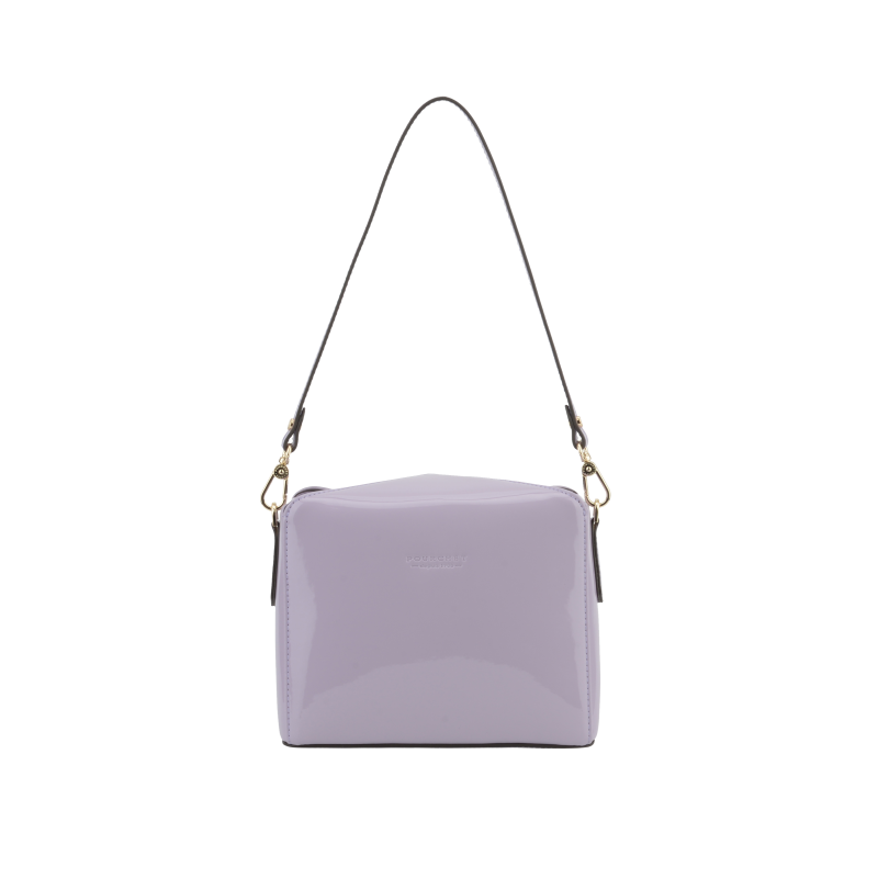 Shoulder bag - synthetic and leather POURCHET Purple