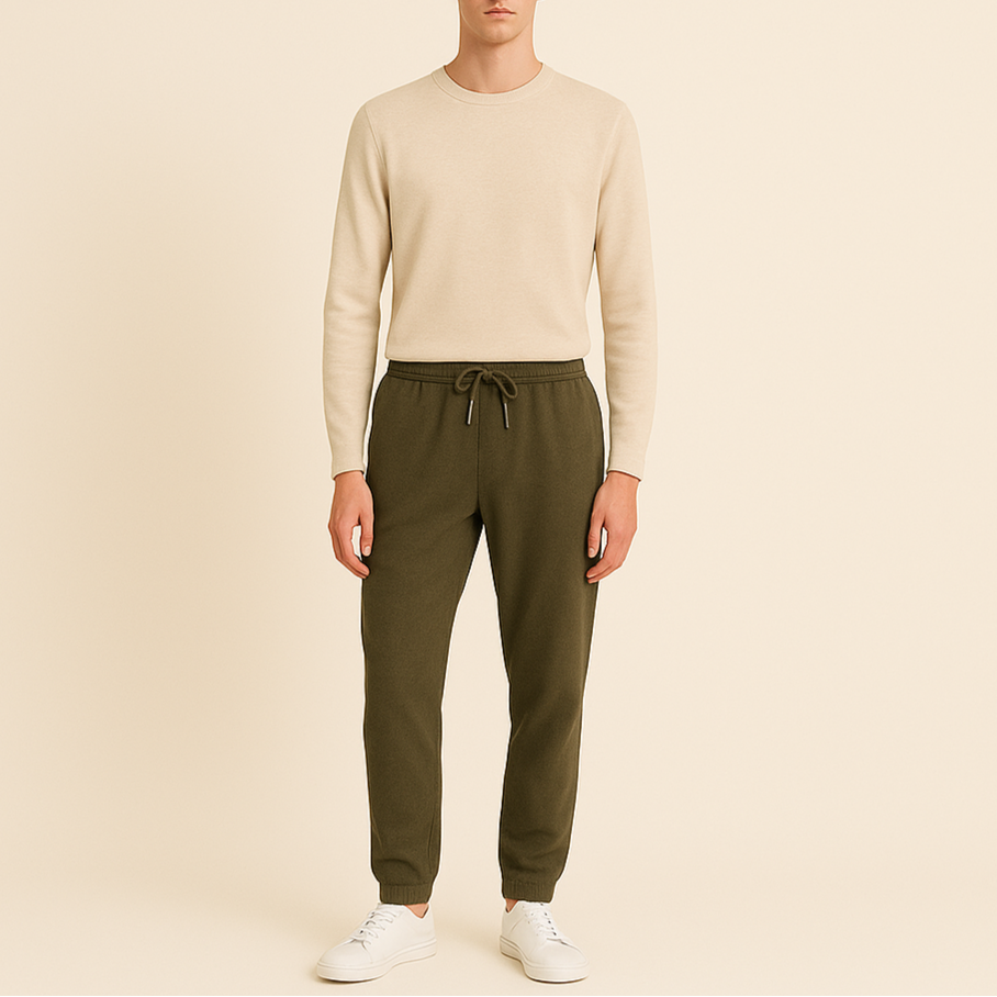 Fleece jogging bottoms SERGE BLANCO Brown