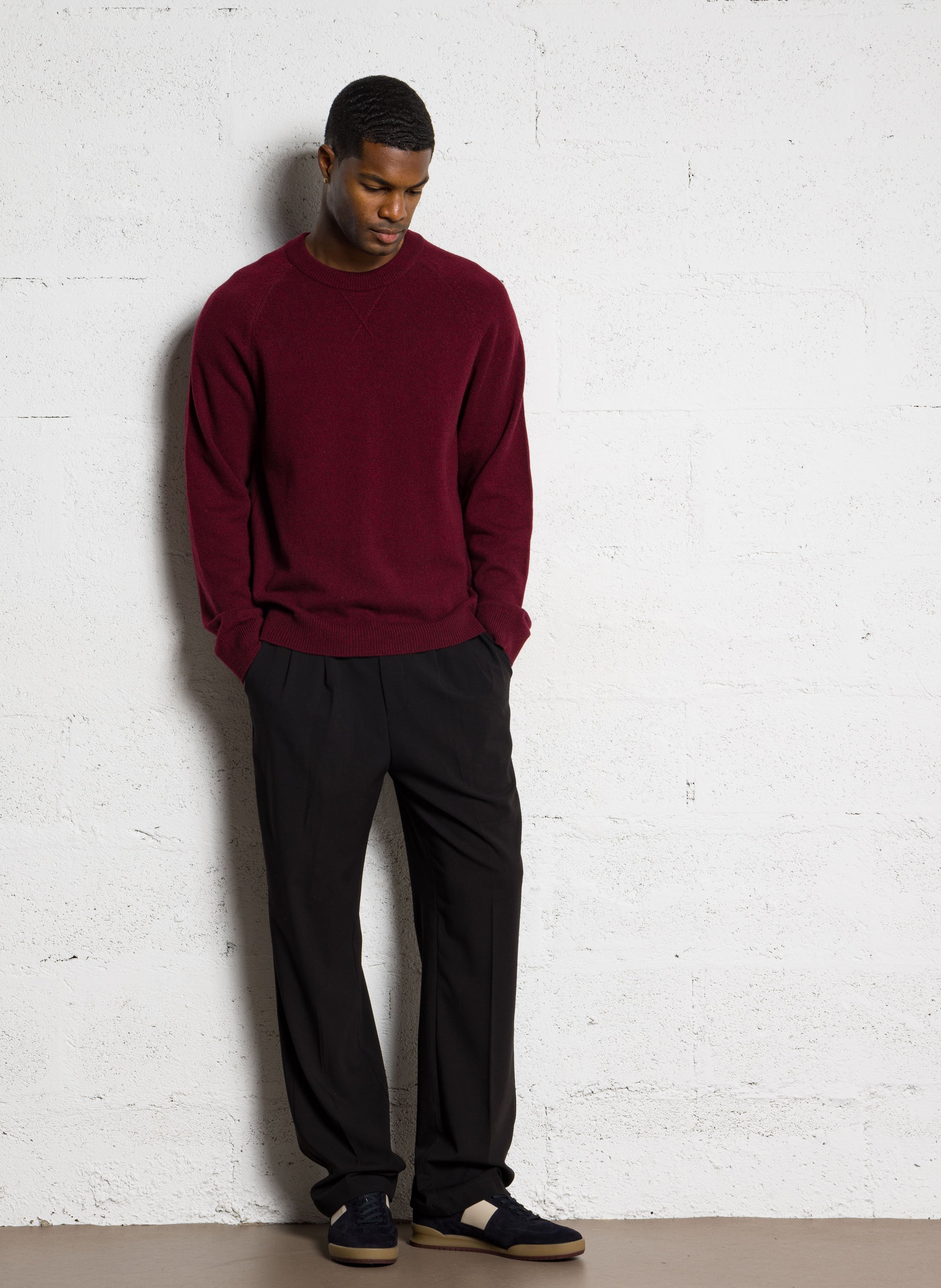Straight round-neck merino wool sweater PAUL SMITH Red