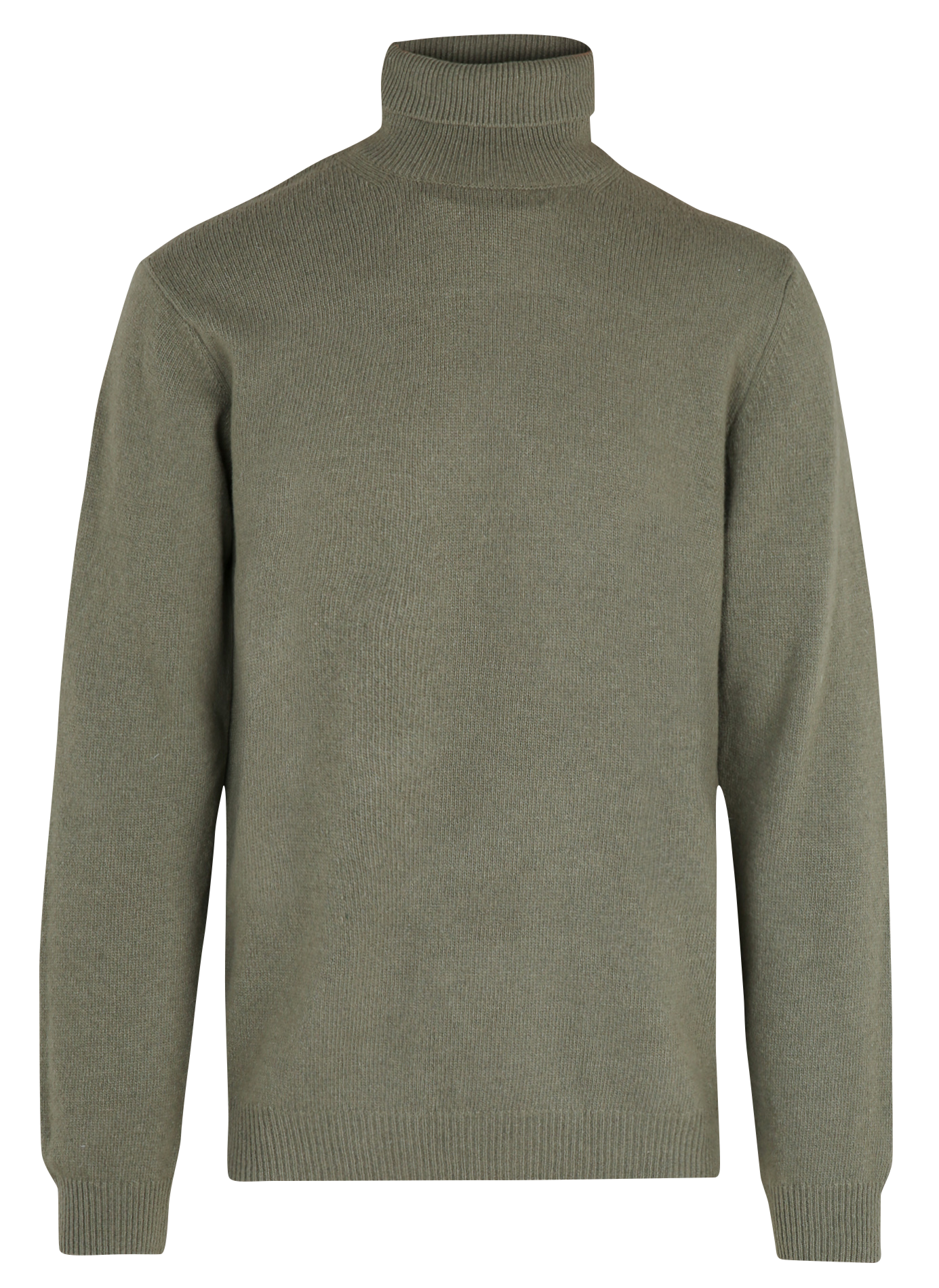 Straight wool-blend polo neck sweater CASUAL FRIDAY Khaki