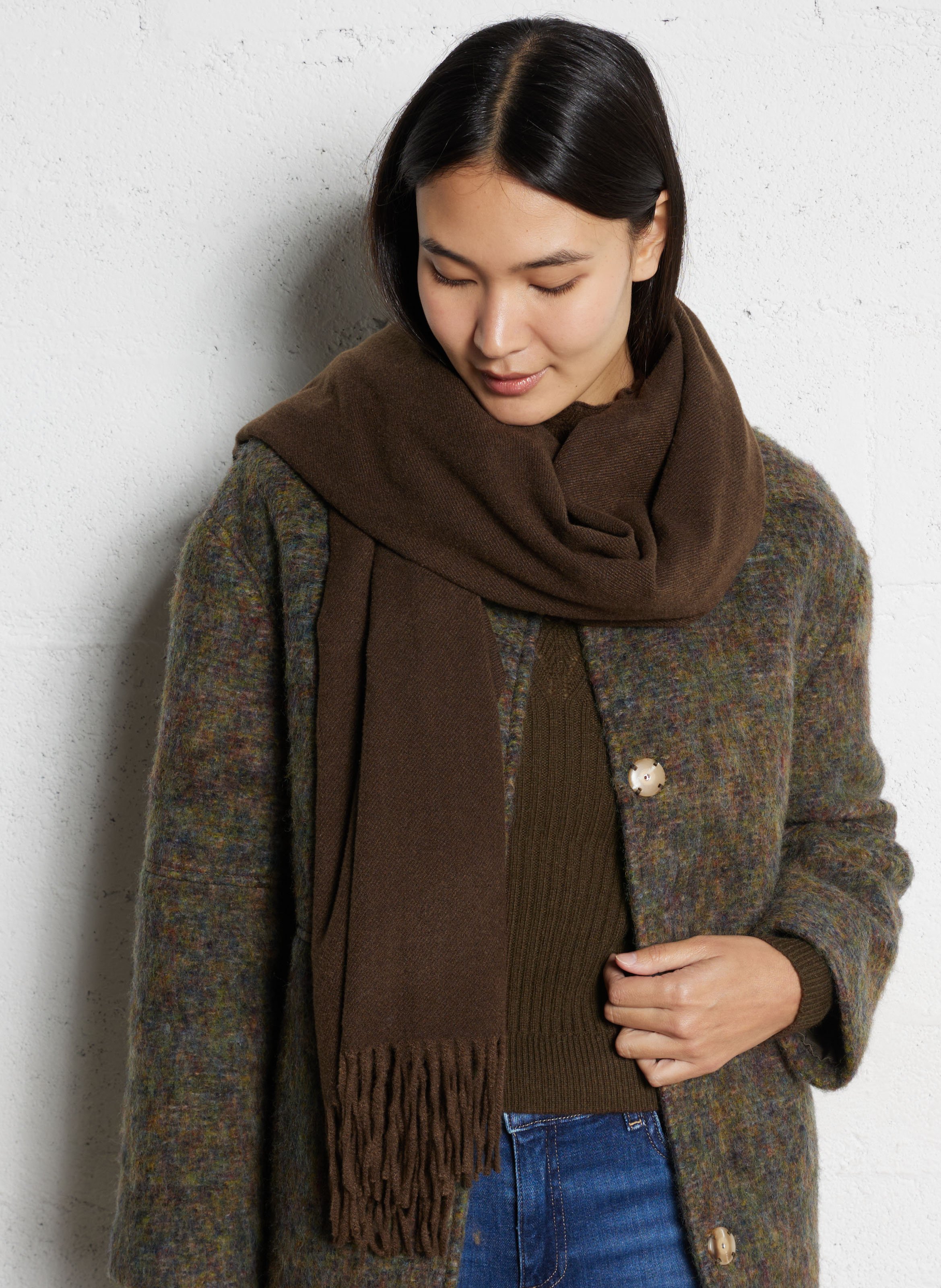 Knit scarf MAISON 123 Brown