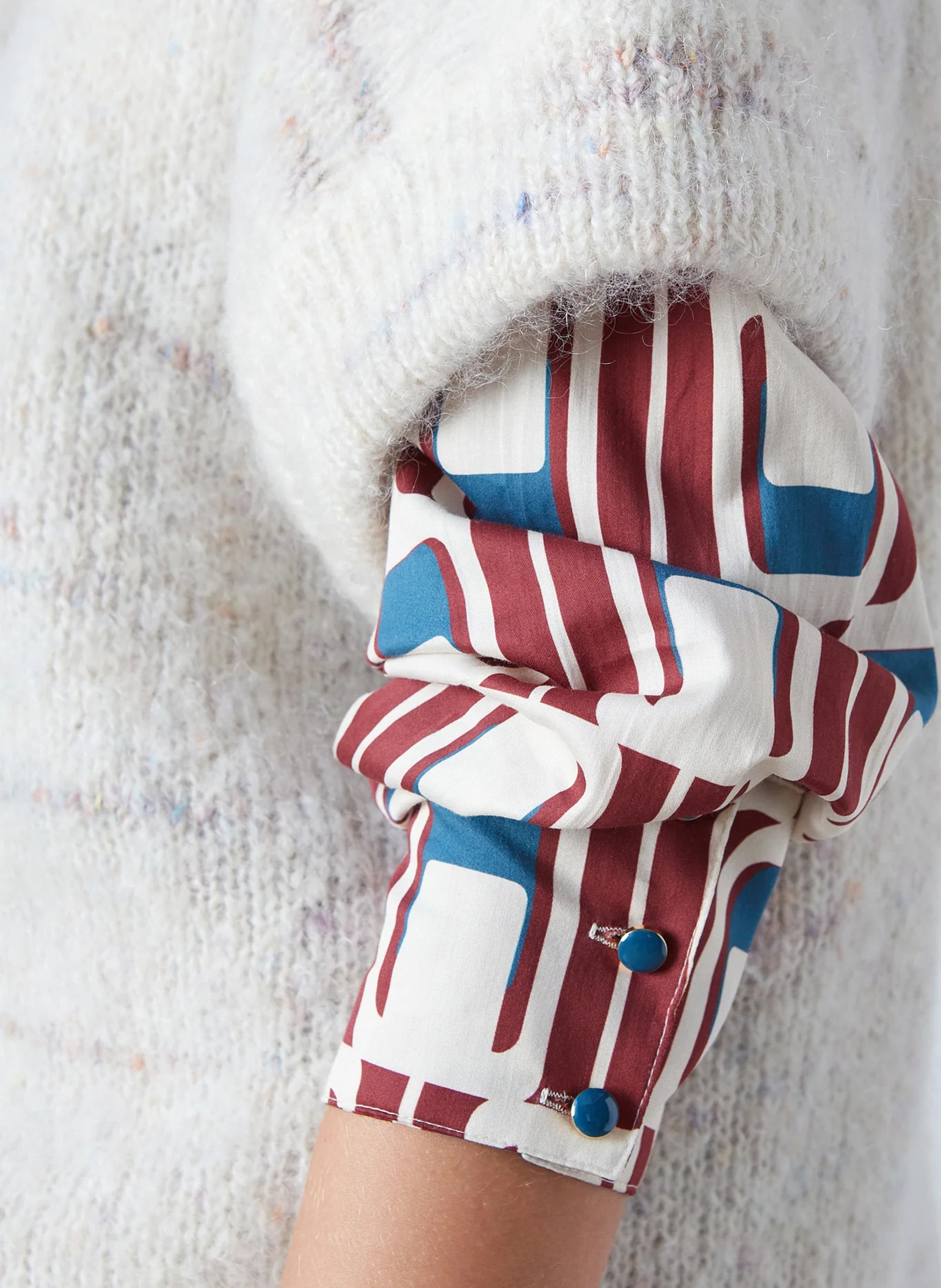 Gilet ample duveteux en laine mélangée THE LABEL EDITION Beige