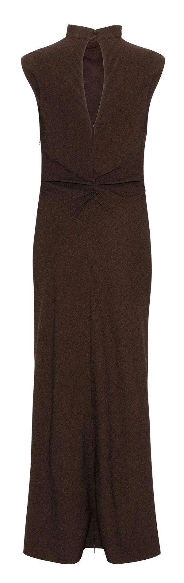 Long high-neck dress ROTATE Brown
