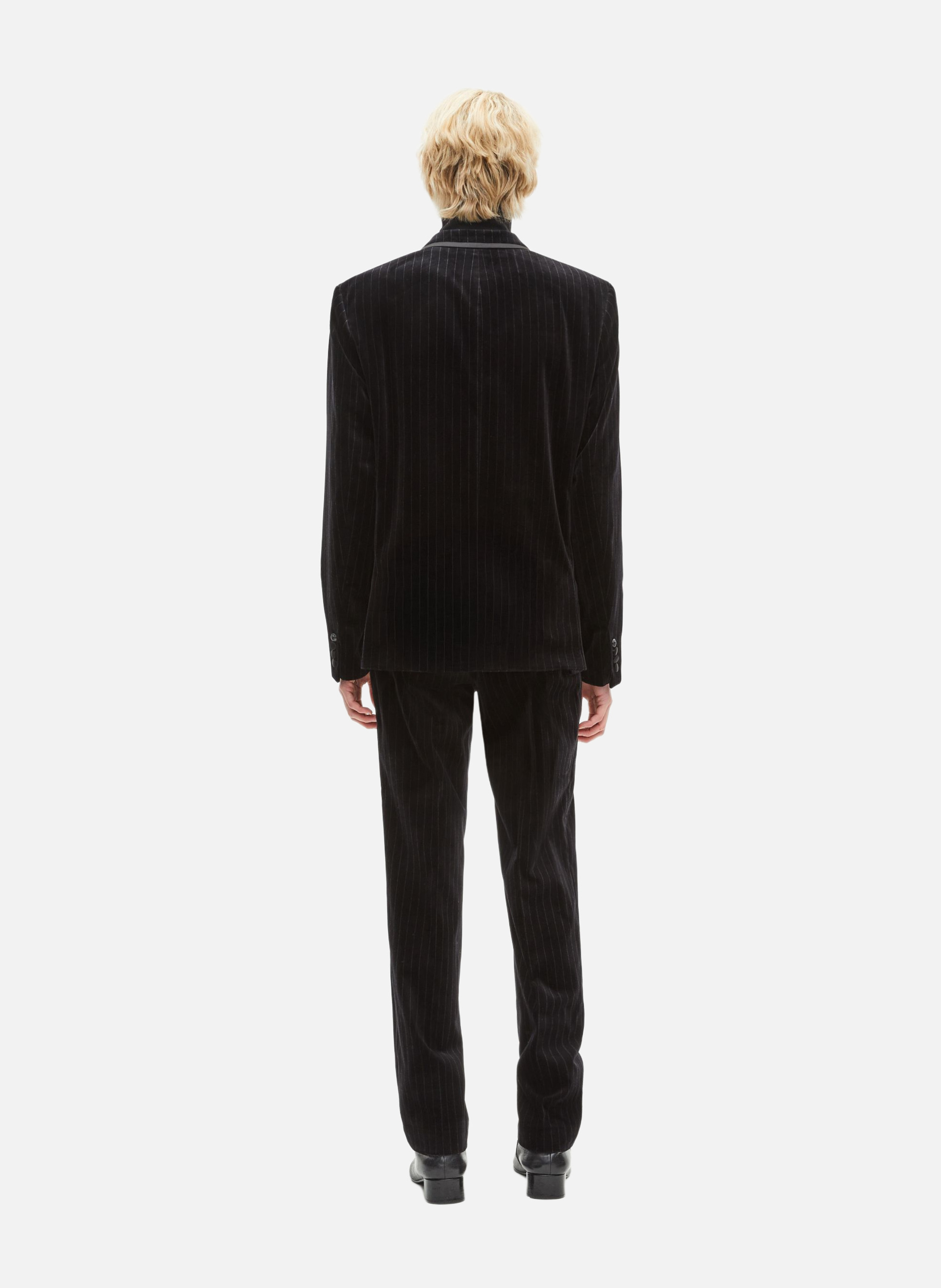 Straight velvet suit jacket THE KOOPLES Black