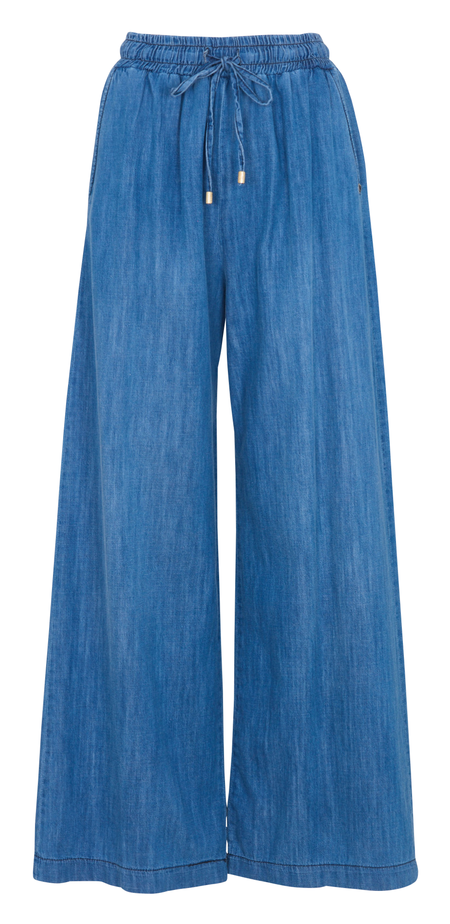 Pantalon large en coton PLEASE Bleu