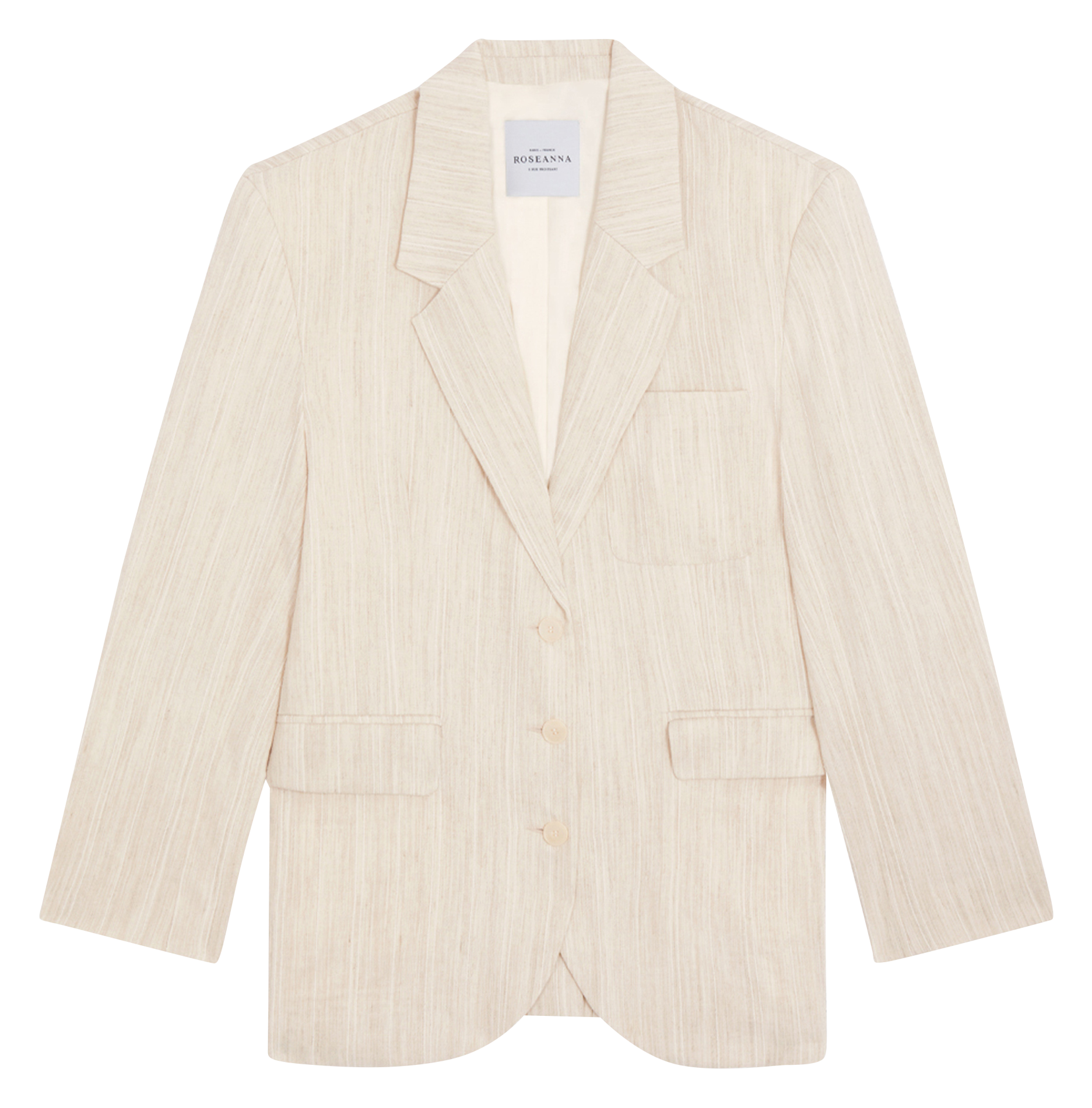 Gestreepte blazer met rechte pasvorm ROSEANNA Beige
