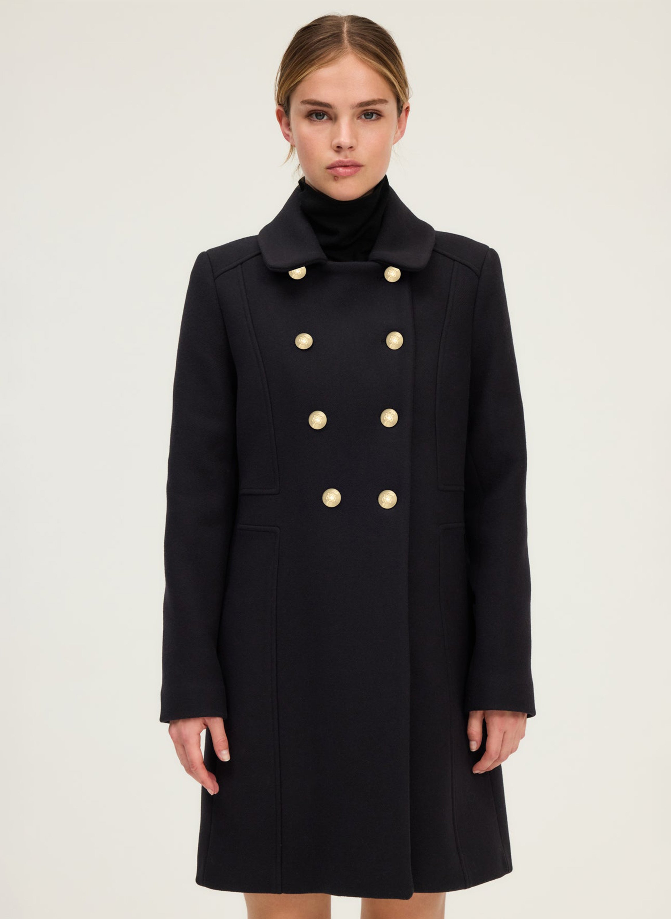 Getailleerde jas | wolblend PABLO Blauw