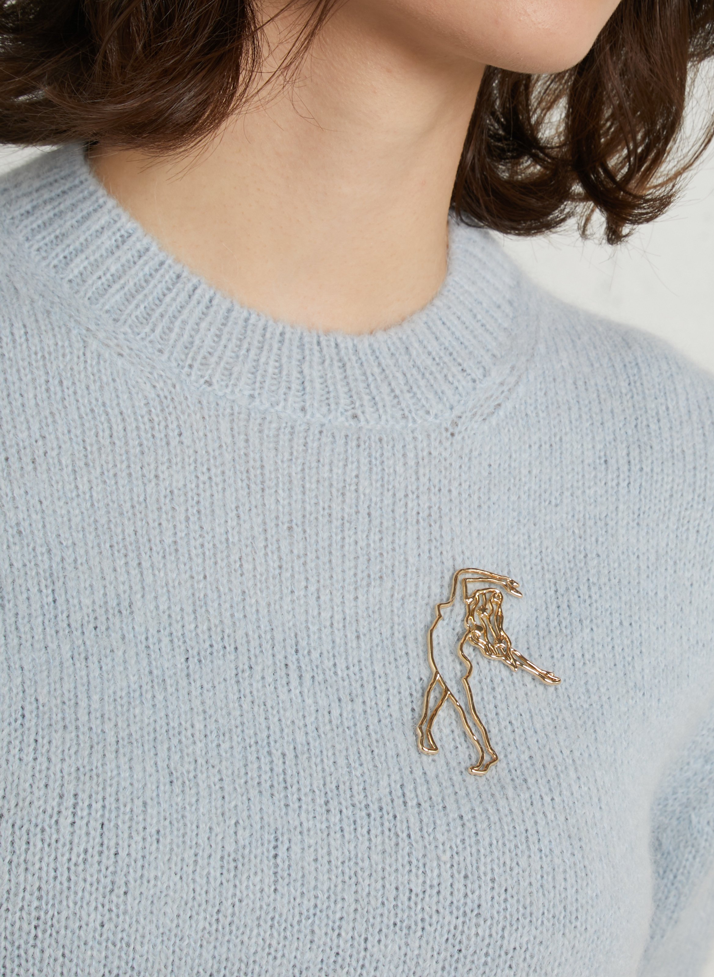 Dancer brass brooch DES PETITS HAUTS Golden