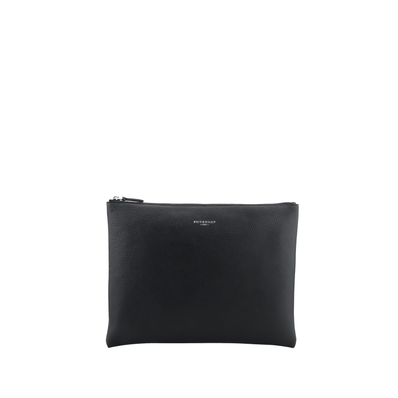 Calfskin leather shoulder bag POURCHET