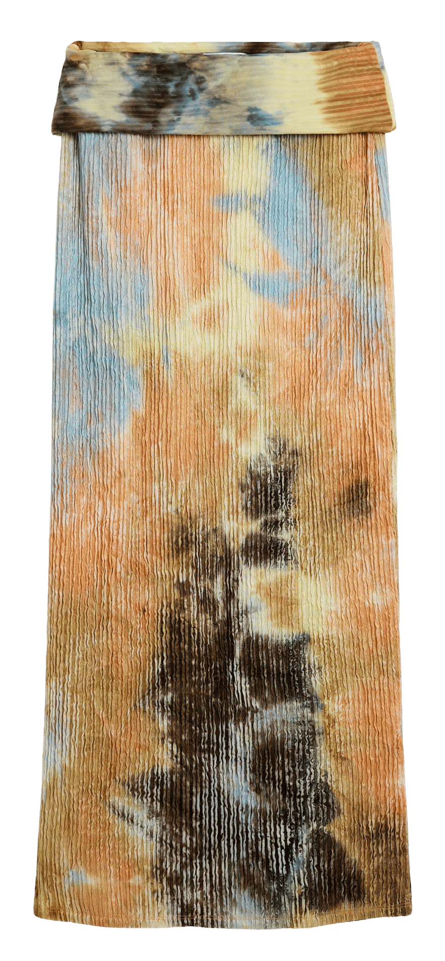 Fitted printed long skirt DESIGUAL Brown