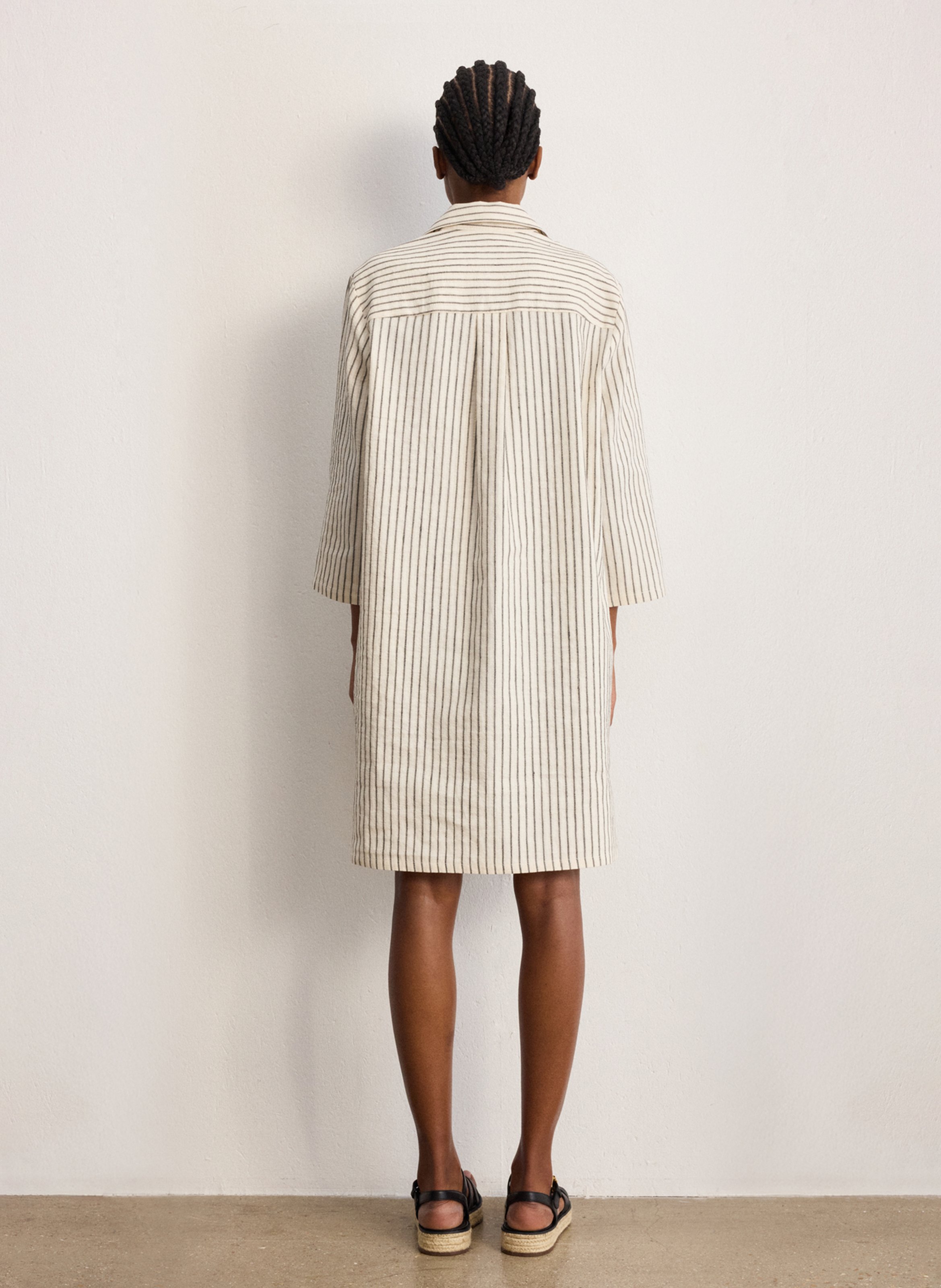 Robe courte col classique PABLO Beige