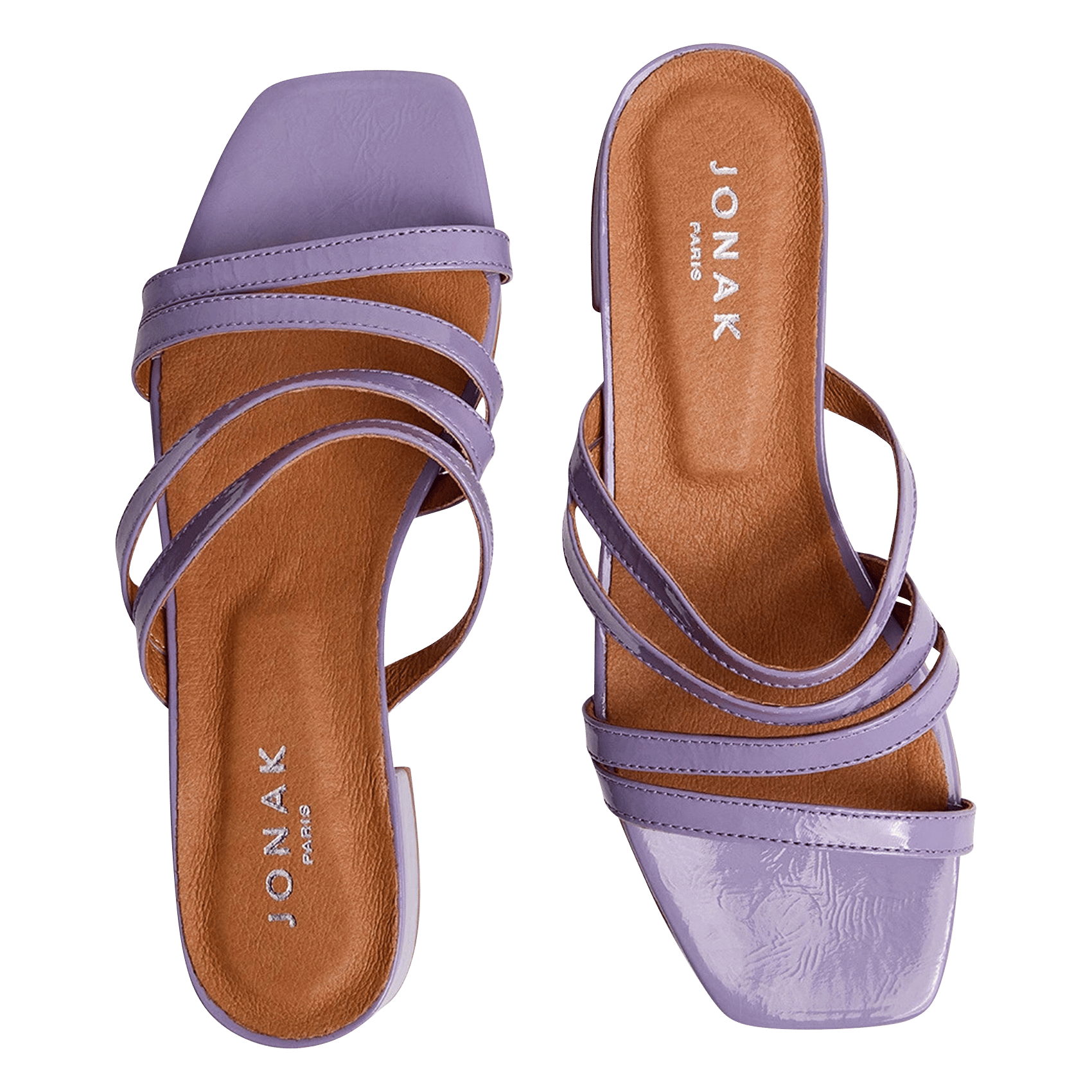 Sandales hautes en cuir JONAK Violet