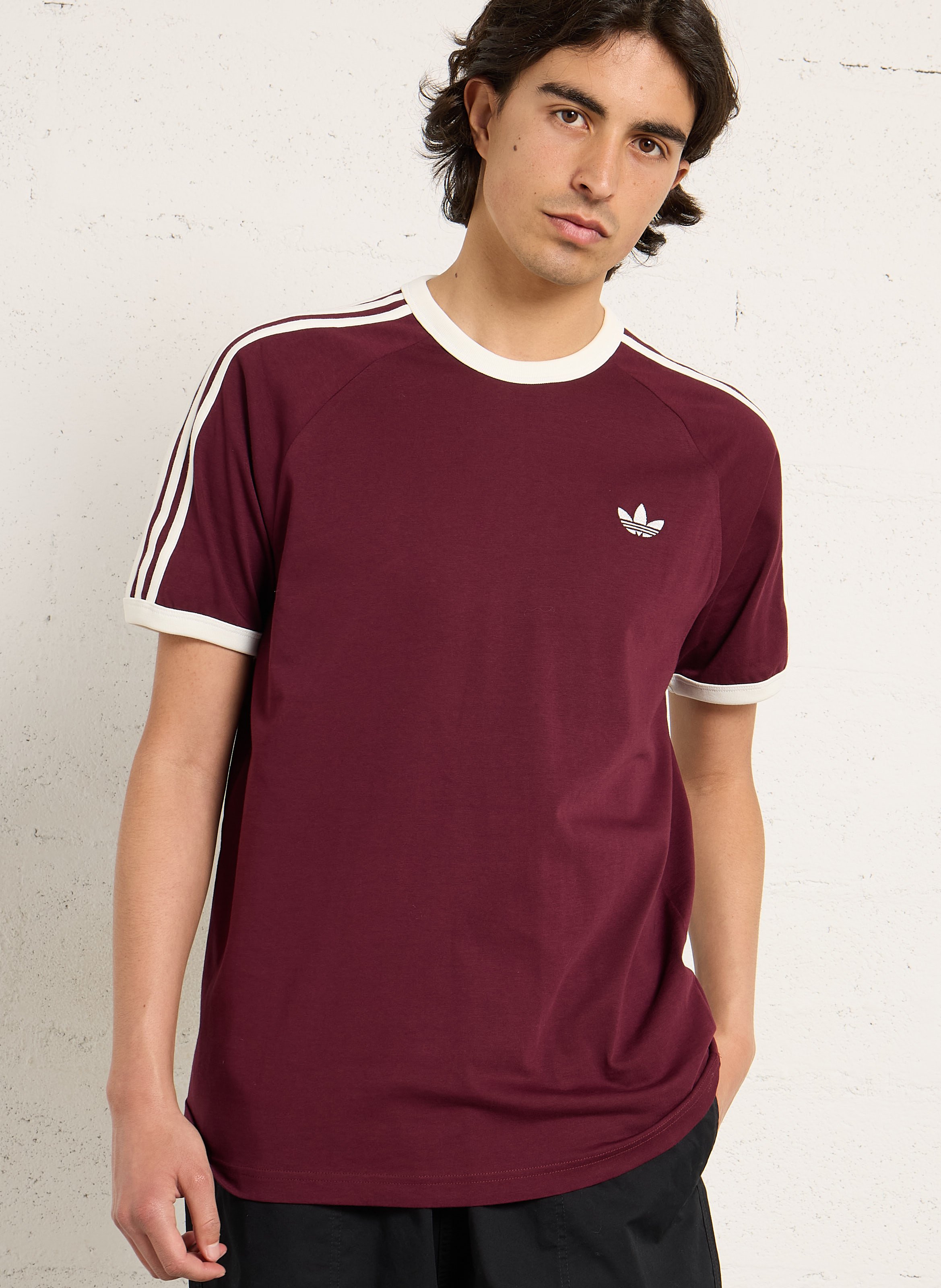 Tee-shirt droit en coton ADIDAS Rouge