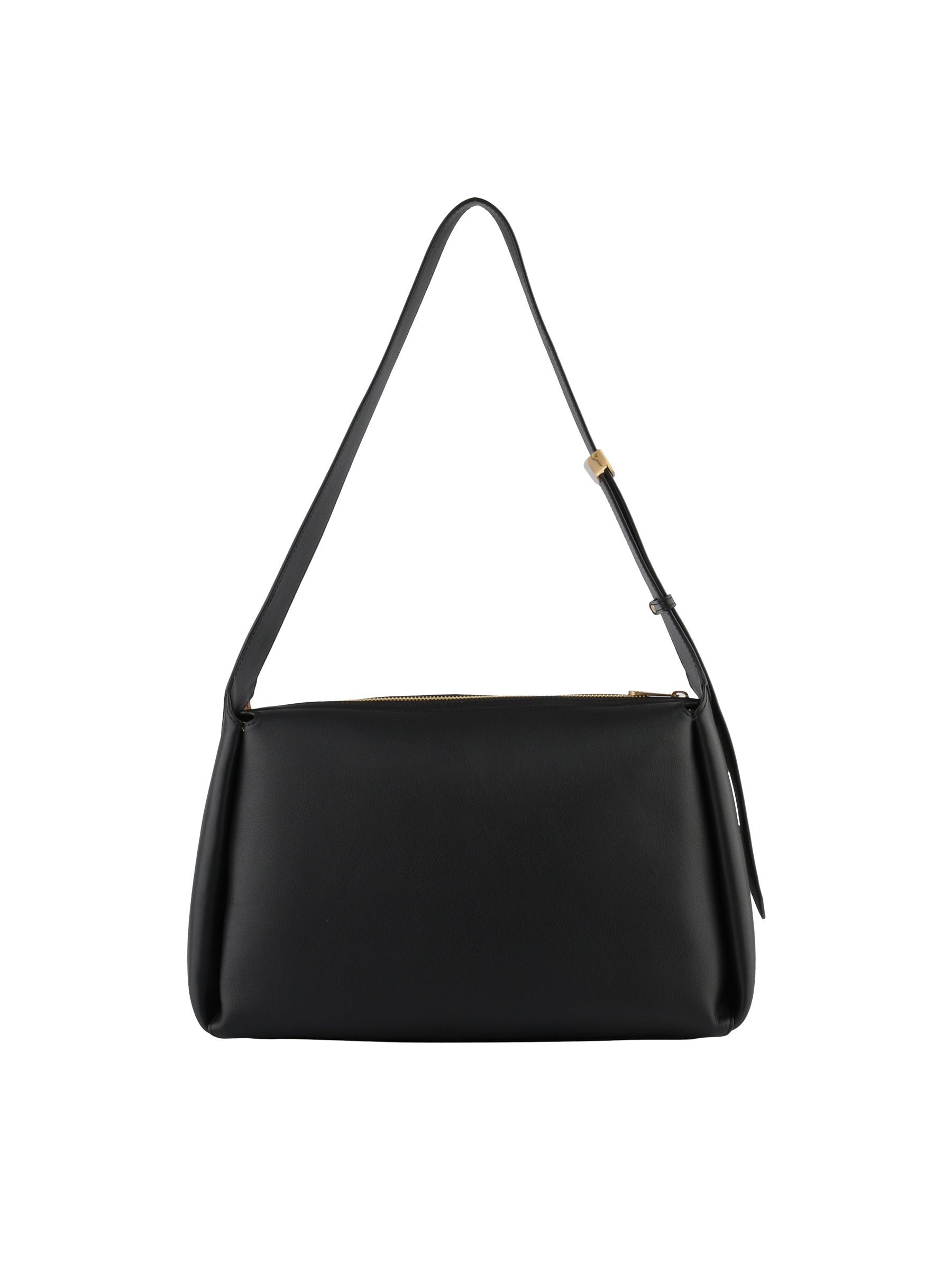 Sac porté épaule en cuir de vachette POURCHET Noir