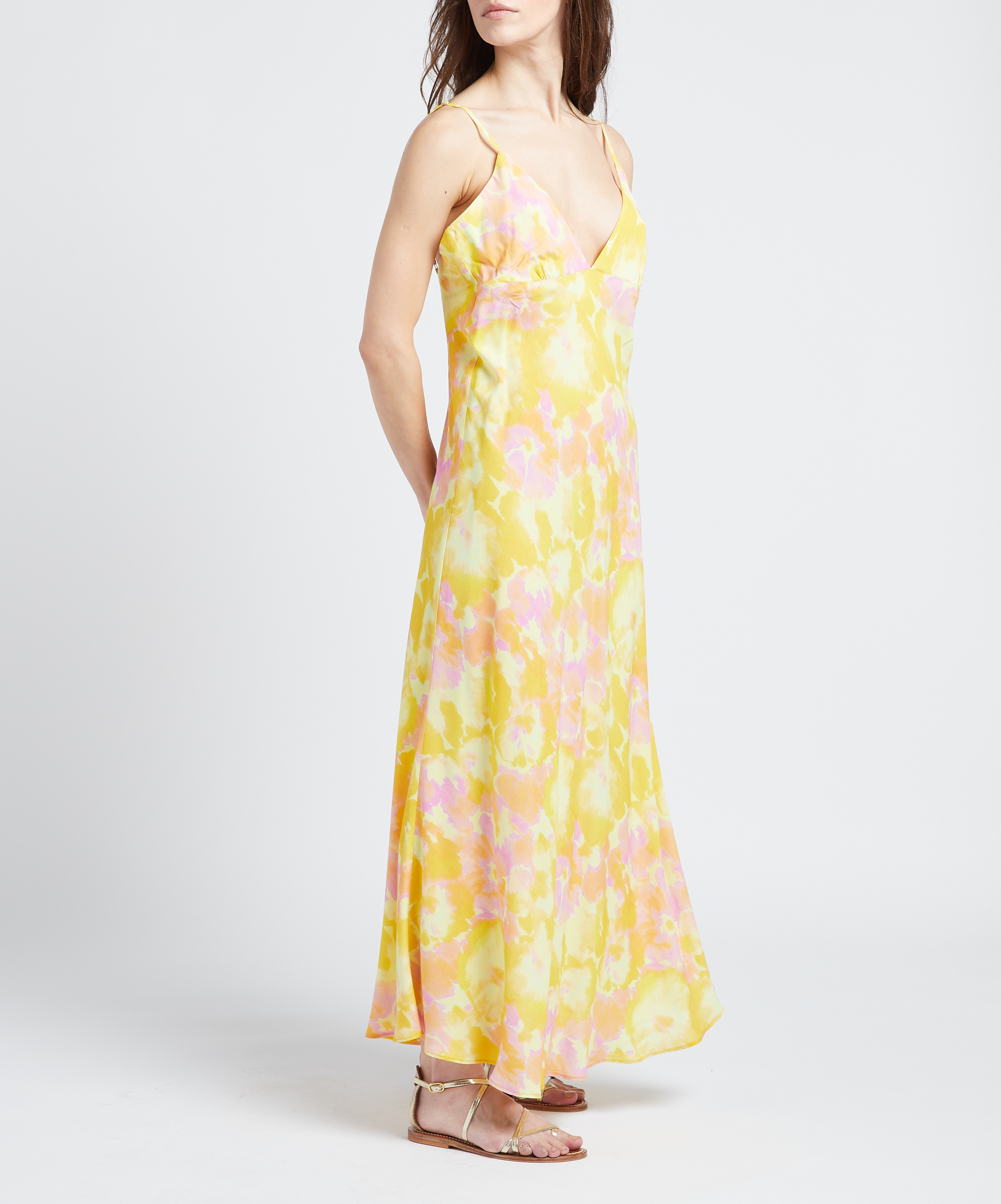 Long printed dress THE NEW SOCIETY Multicolored