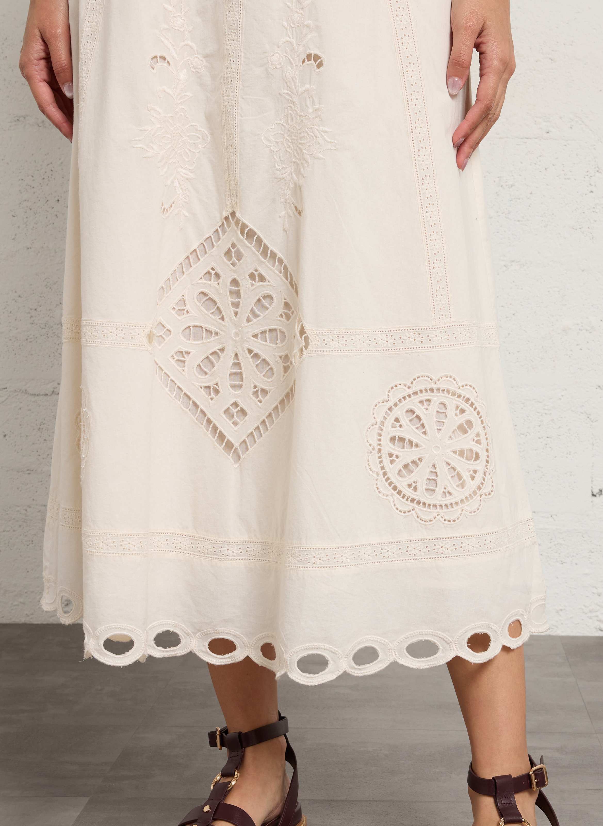 Katoenen midirok Anaïs SUD EXPRESS Beige