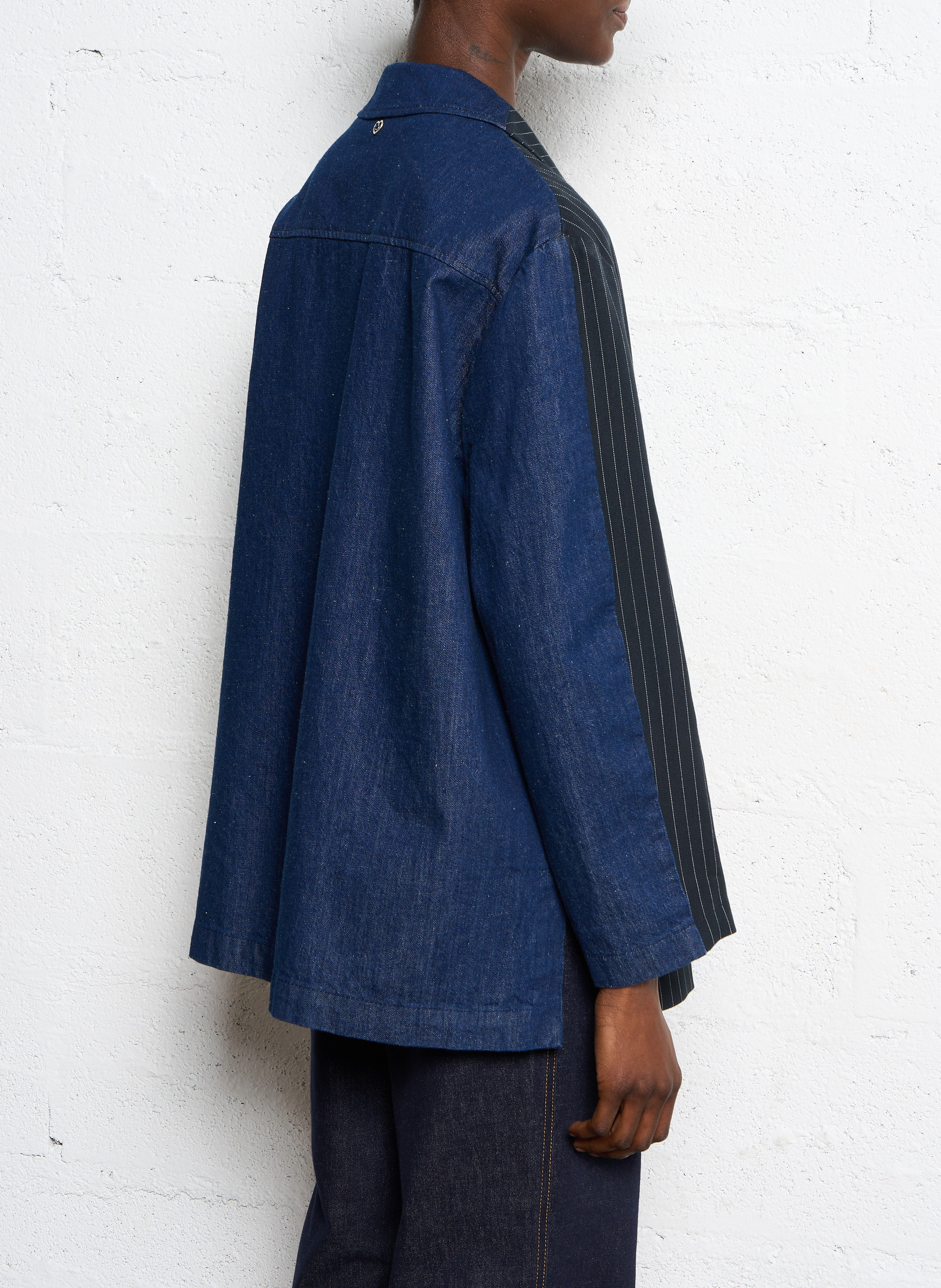 Oversized Contrast Blazer PLEASE Blue
