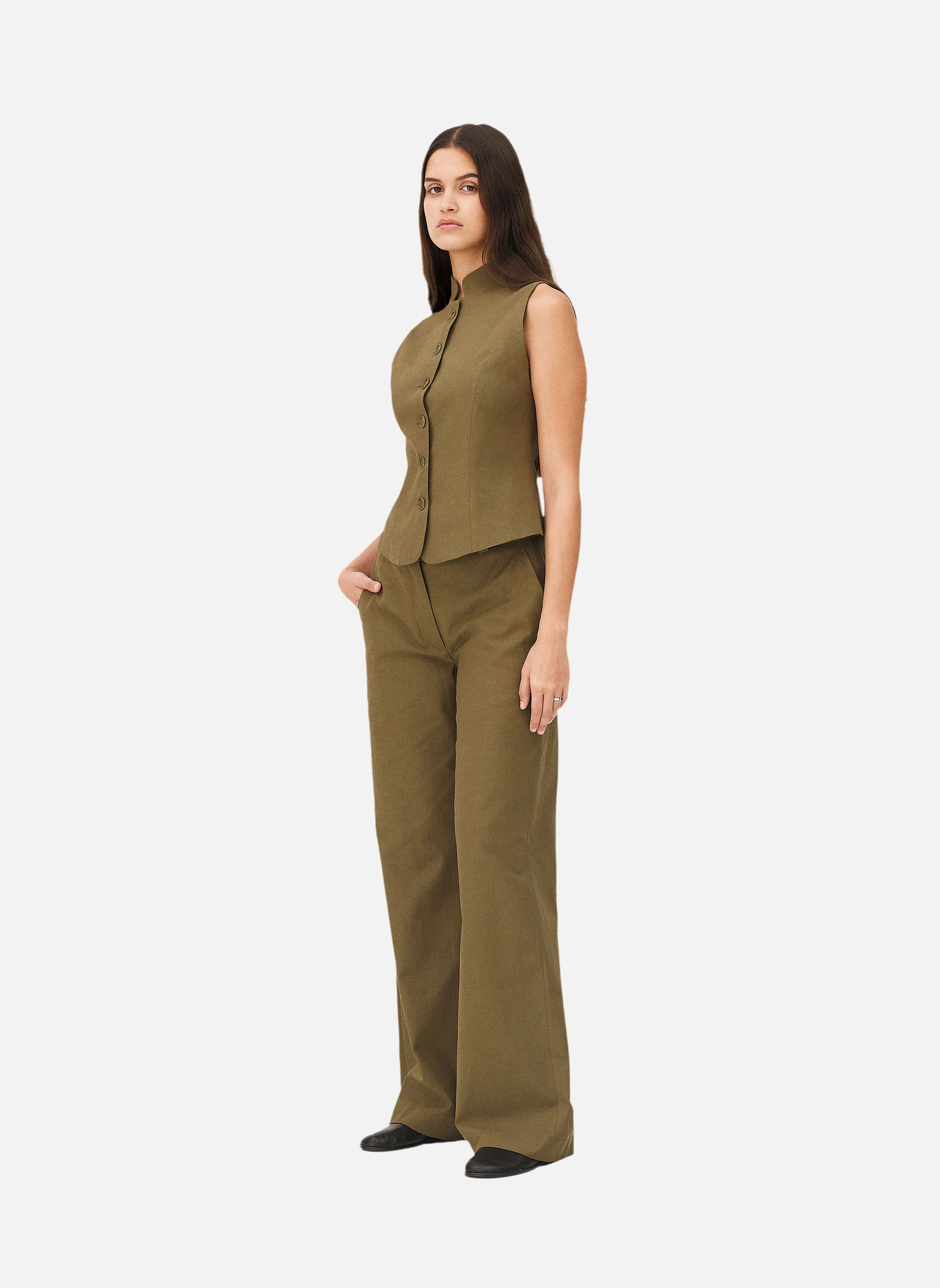 Agar Sleeveless Cardigan Noyoco Green