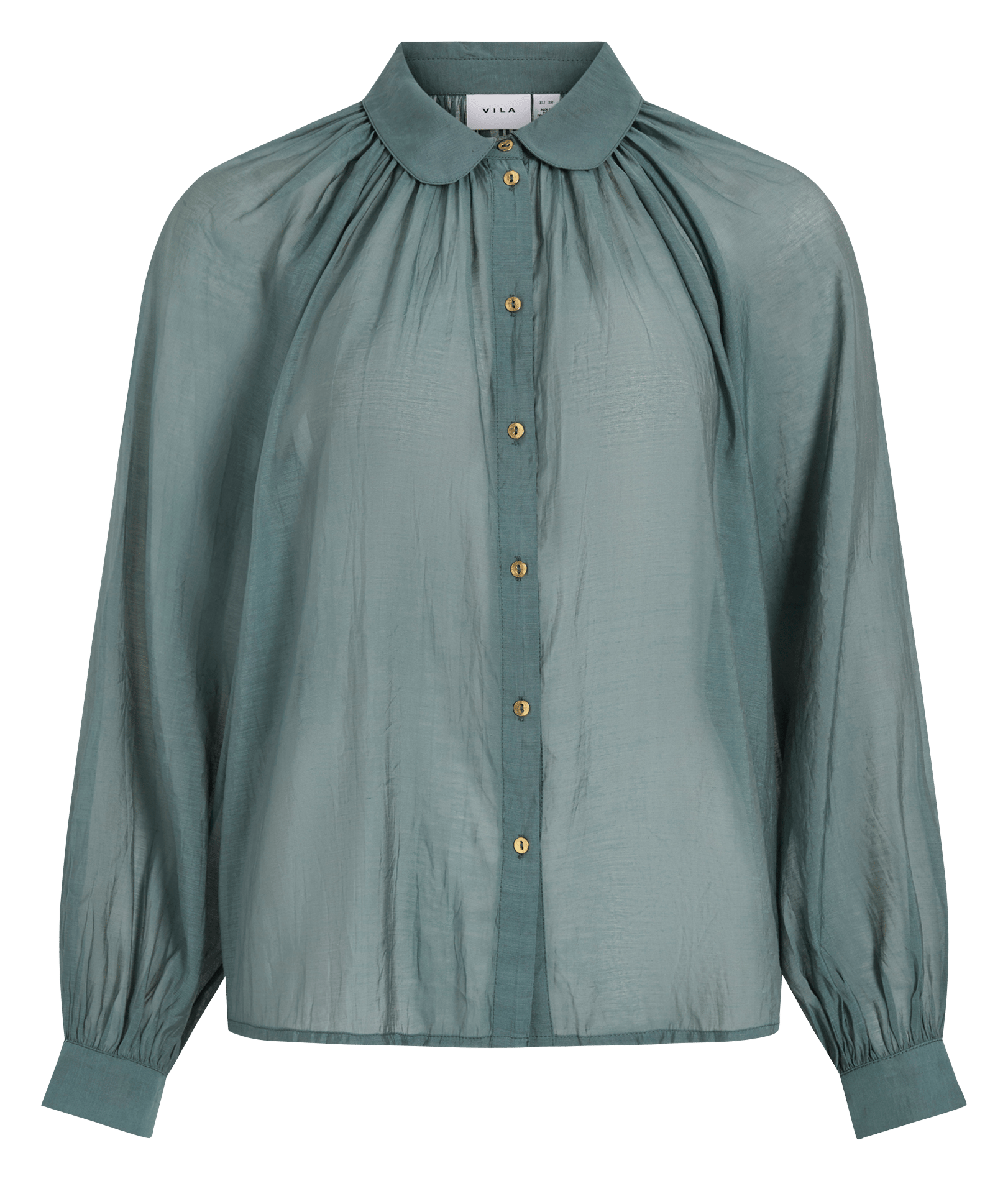 Shirt with Peter Pan collar VILA Green