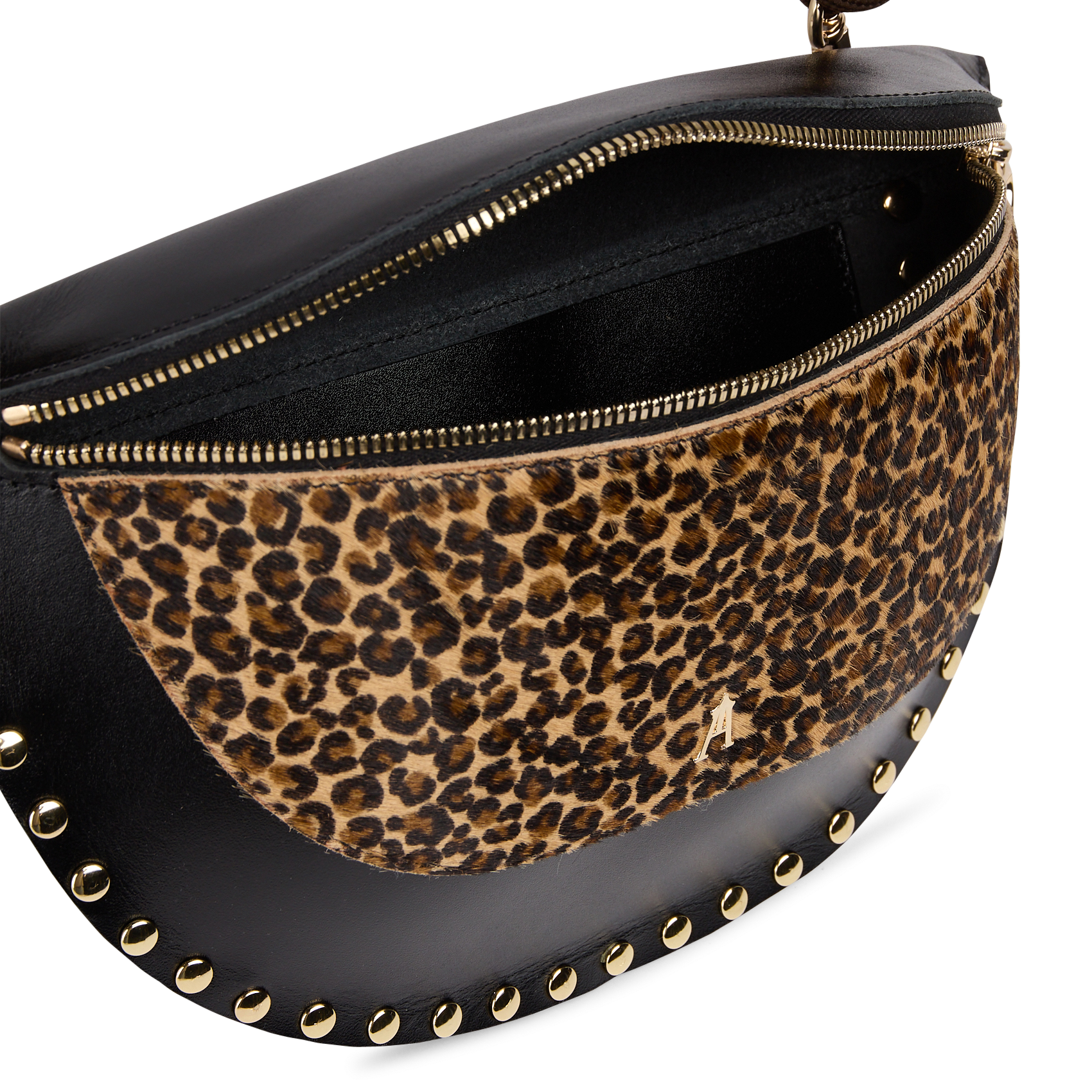 Dual-material shoulder bag CRAIE STUDIO Black