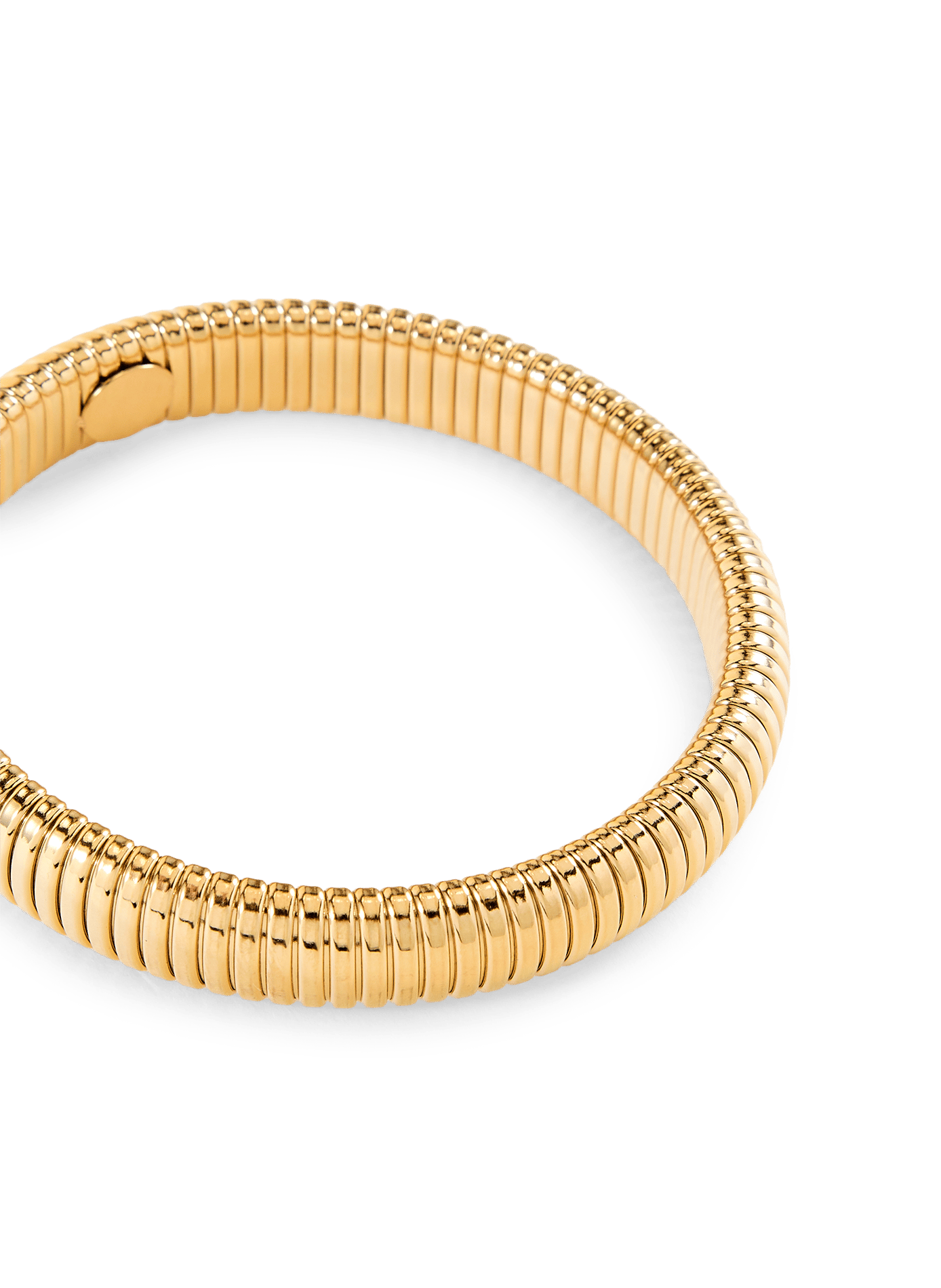 Ribbed flexible mesh bangle bracelet AU PRINTEMPS PARIS Golden