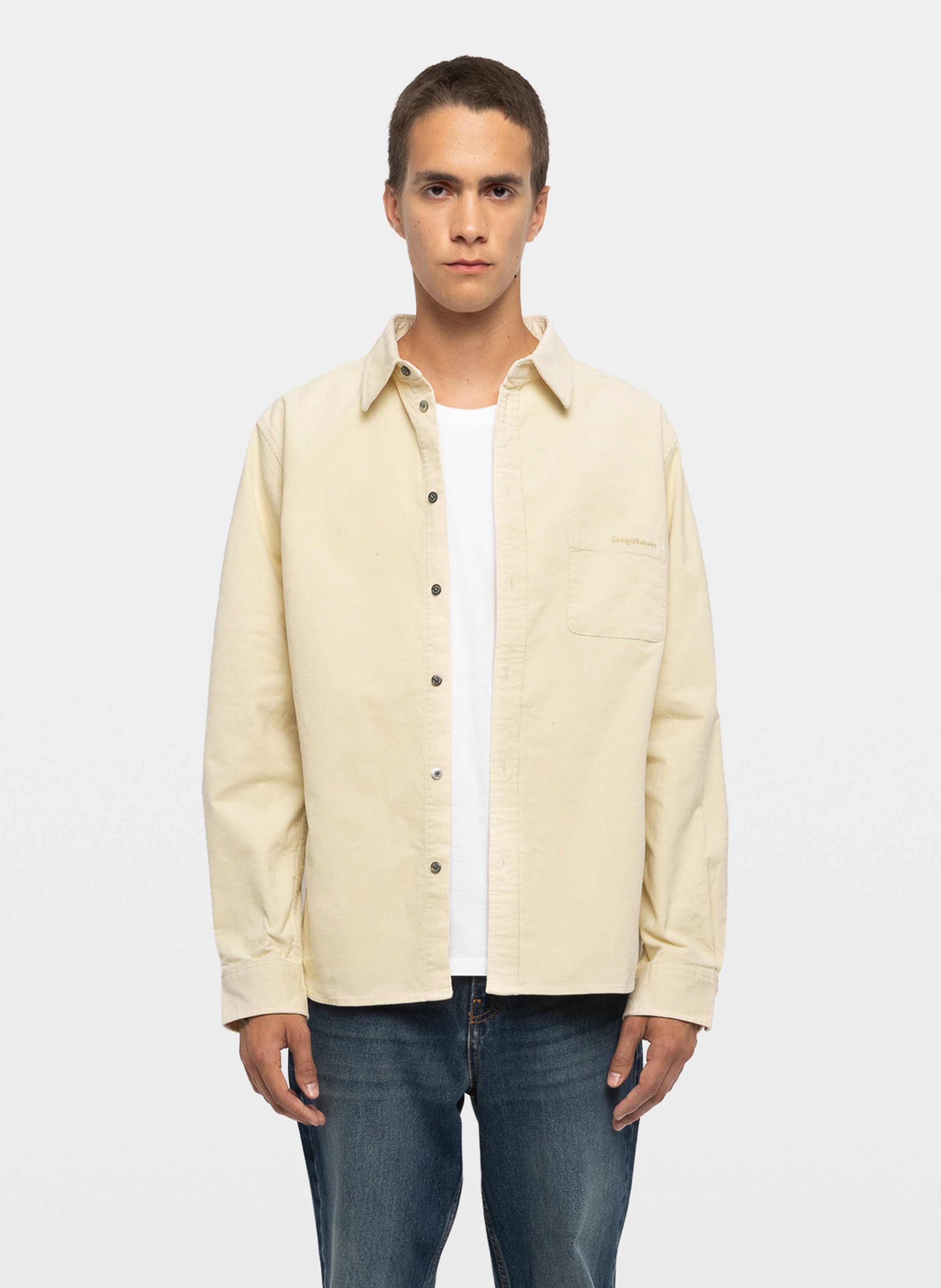 Surchemise droite col classique côtelée en coton mélangé ZADIG&VOLTAIRE Beige