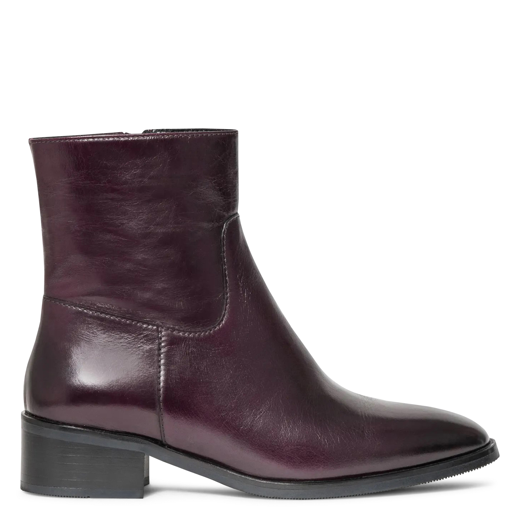 Lederstiefeletten mit runder Spitze BOCAGE Violett