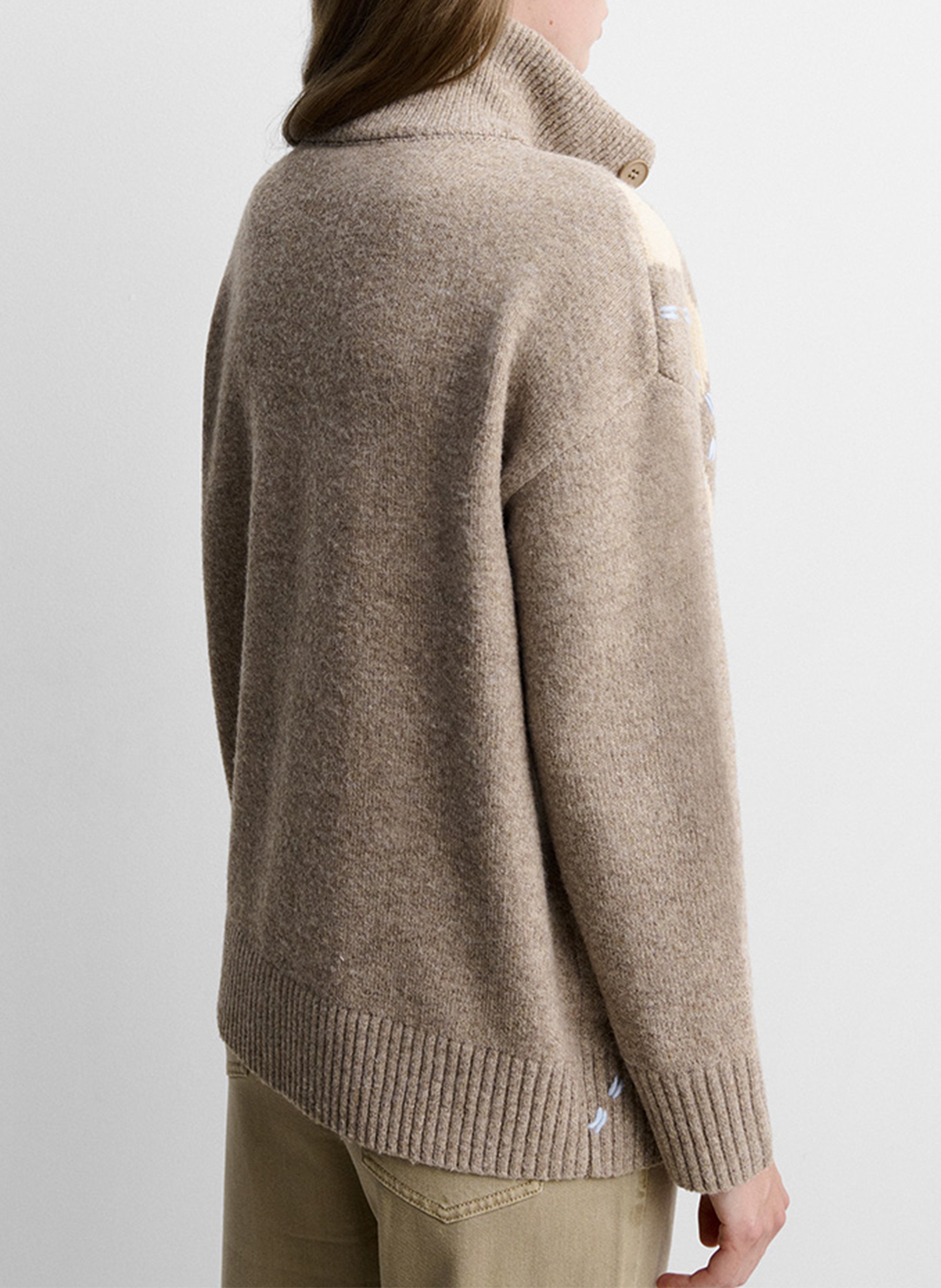 Langer Cardigan aus Strick mit Muster SIMORRA Mehrfarbig