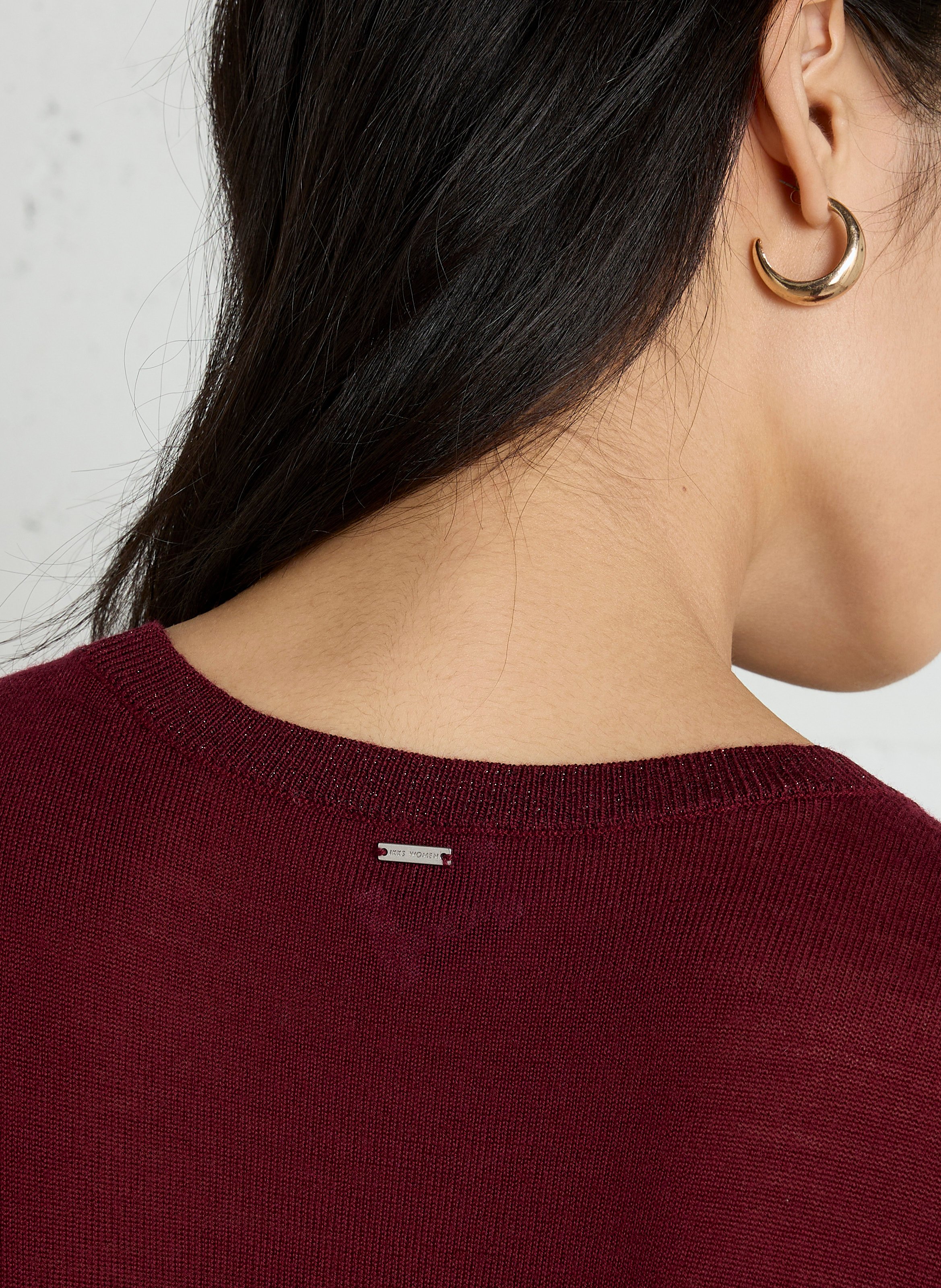 Feiner Wollpullover IKKS Pflaume