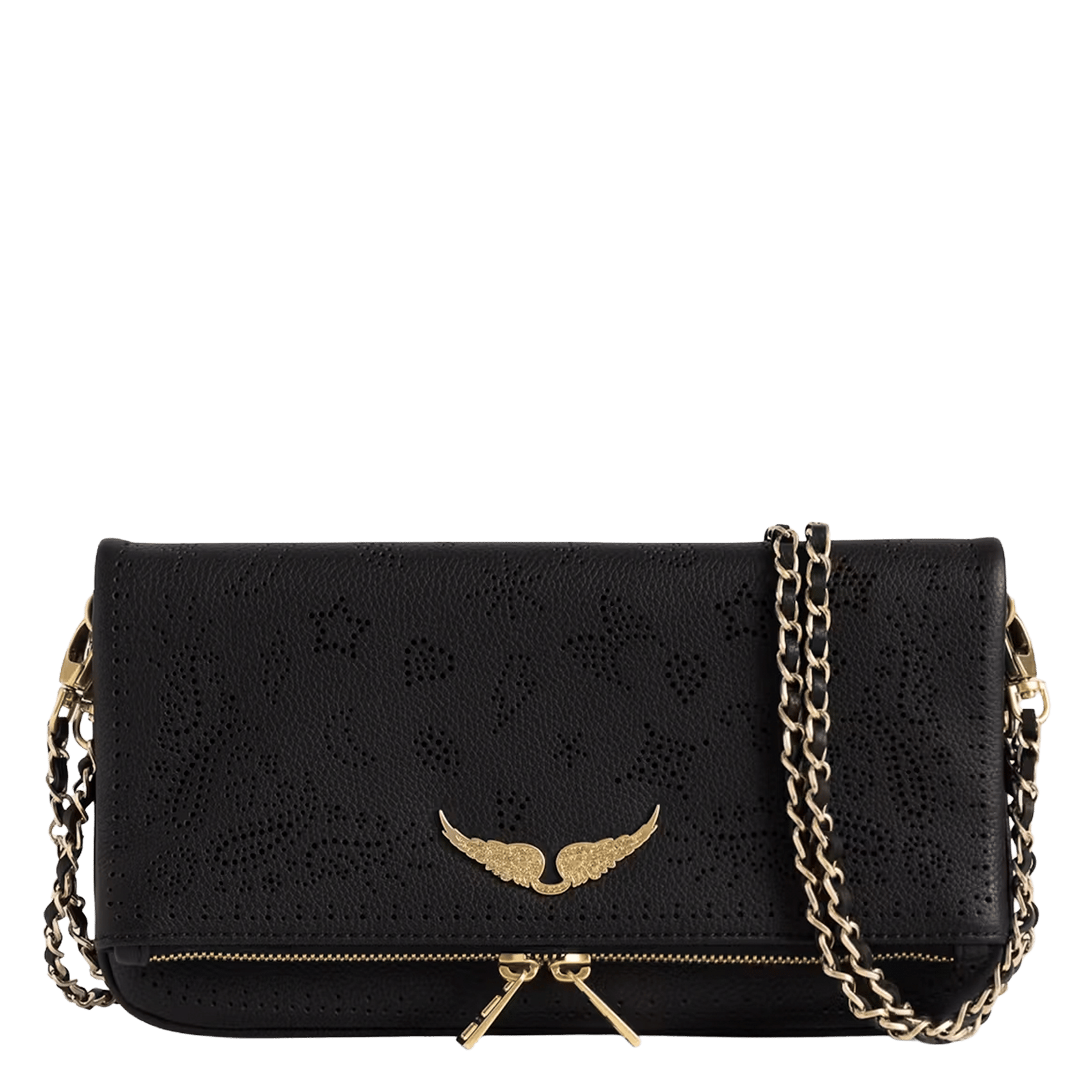 Leather shoulder bag with diamanté ZADIG&VOLTAIRE