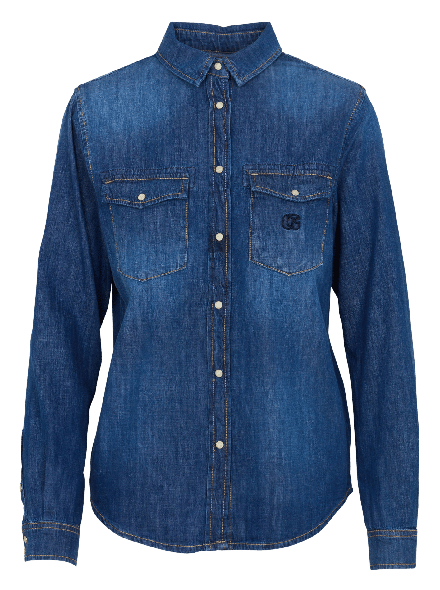 Chemise droite jean en coton LE TEMPS DES CERISES Bleu