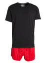 CALVIN KLEIN UNDERWEAR BLK TOP/ LINEAR STRP LOGO_EXACT BTM Noir