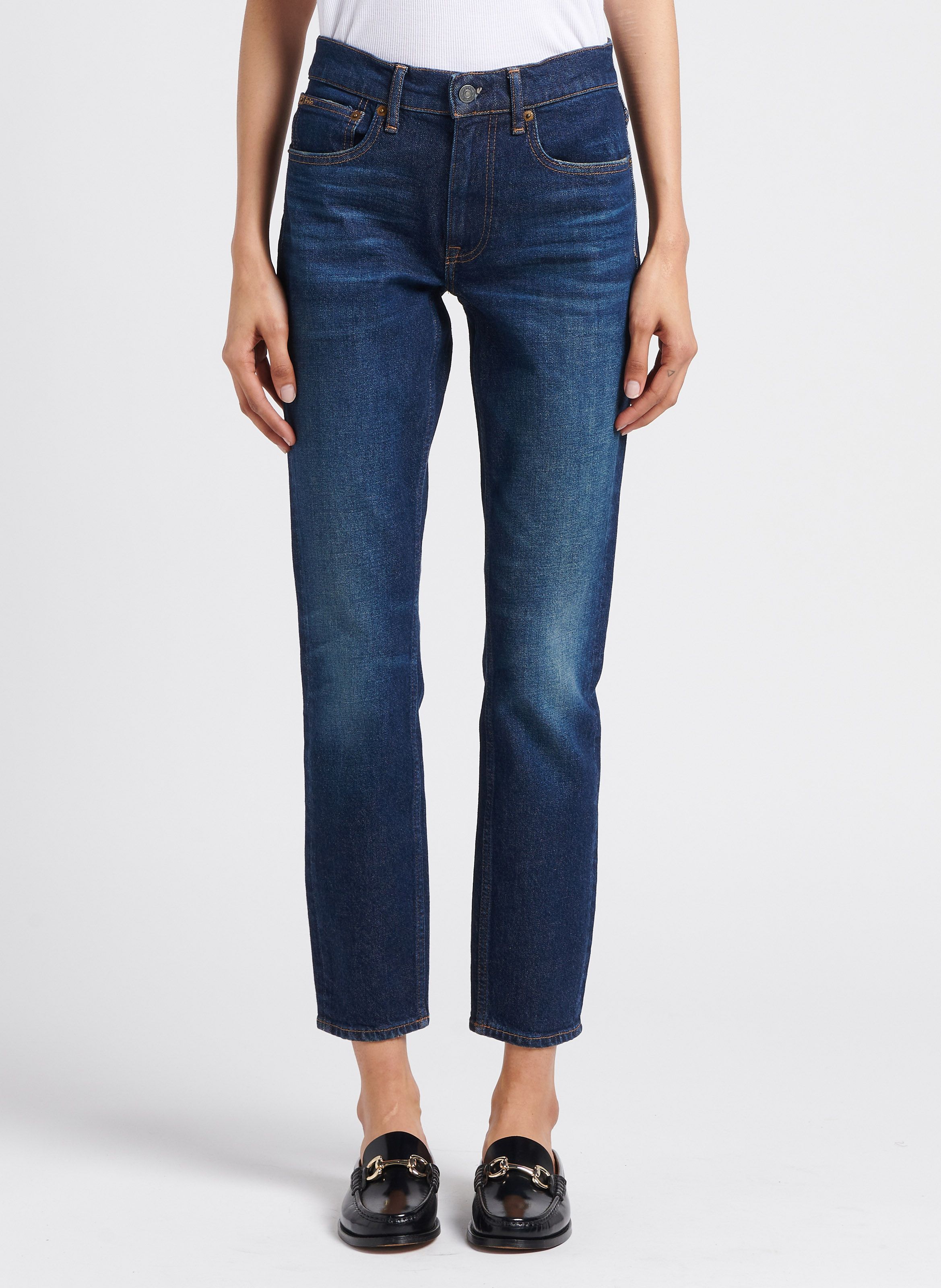 Blue Stretch cotton skinny jeans