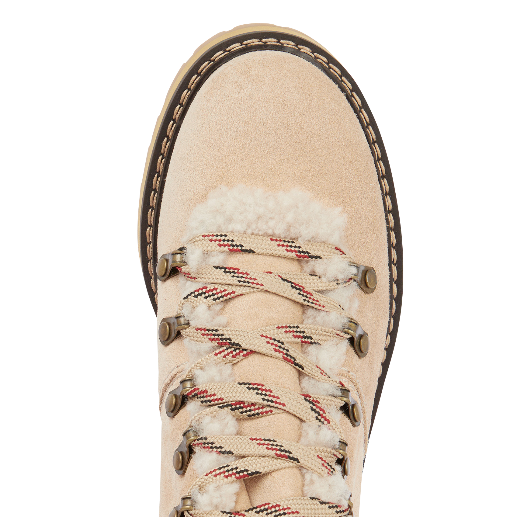 Fur-lined leather mid-calf boots SEE BY CHLOE Beige