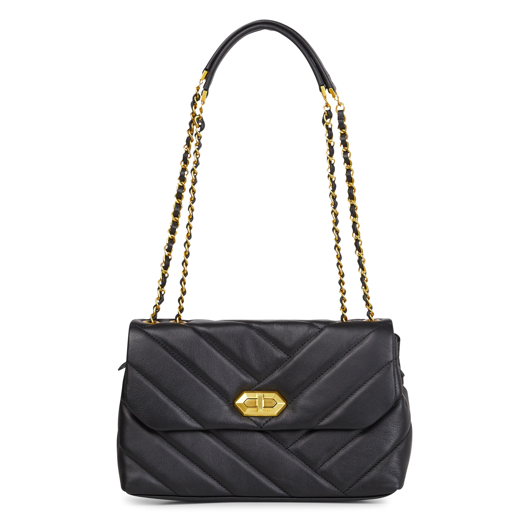 Sac besace en cuir LANCASTER PARIS Noir