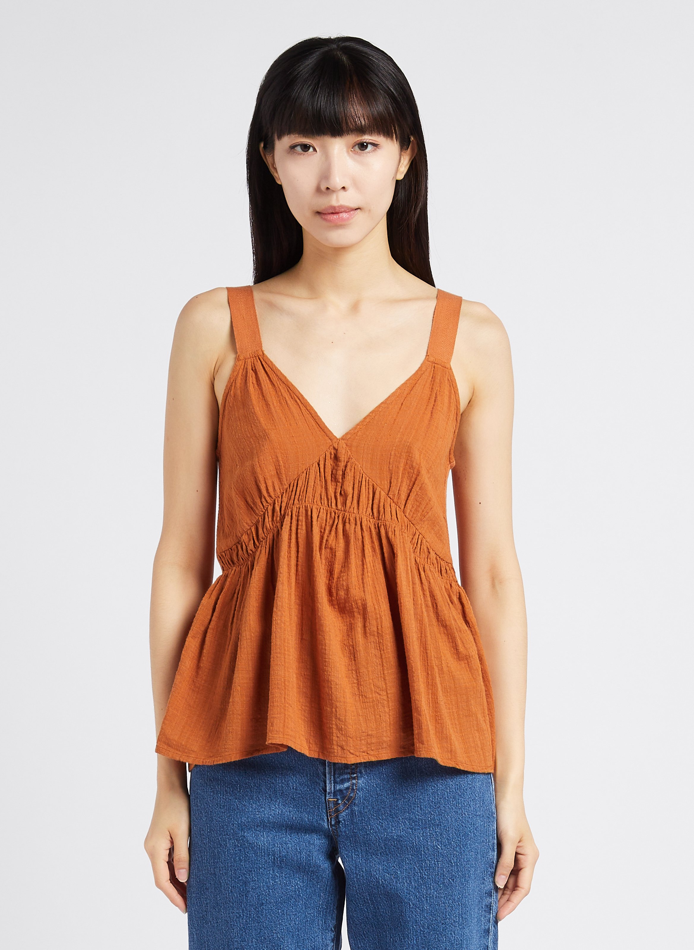 Débardeur plissé  SWILDENS Orange