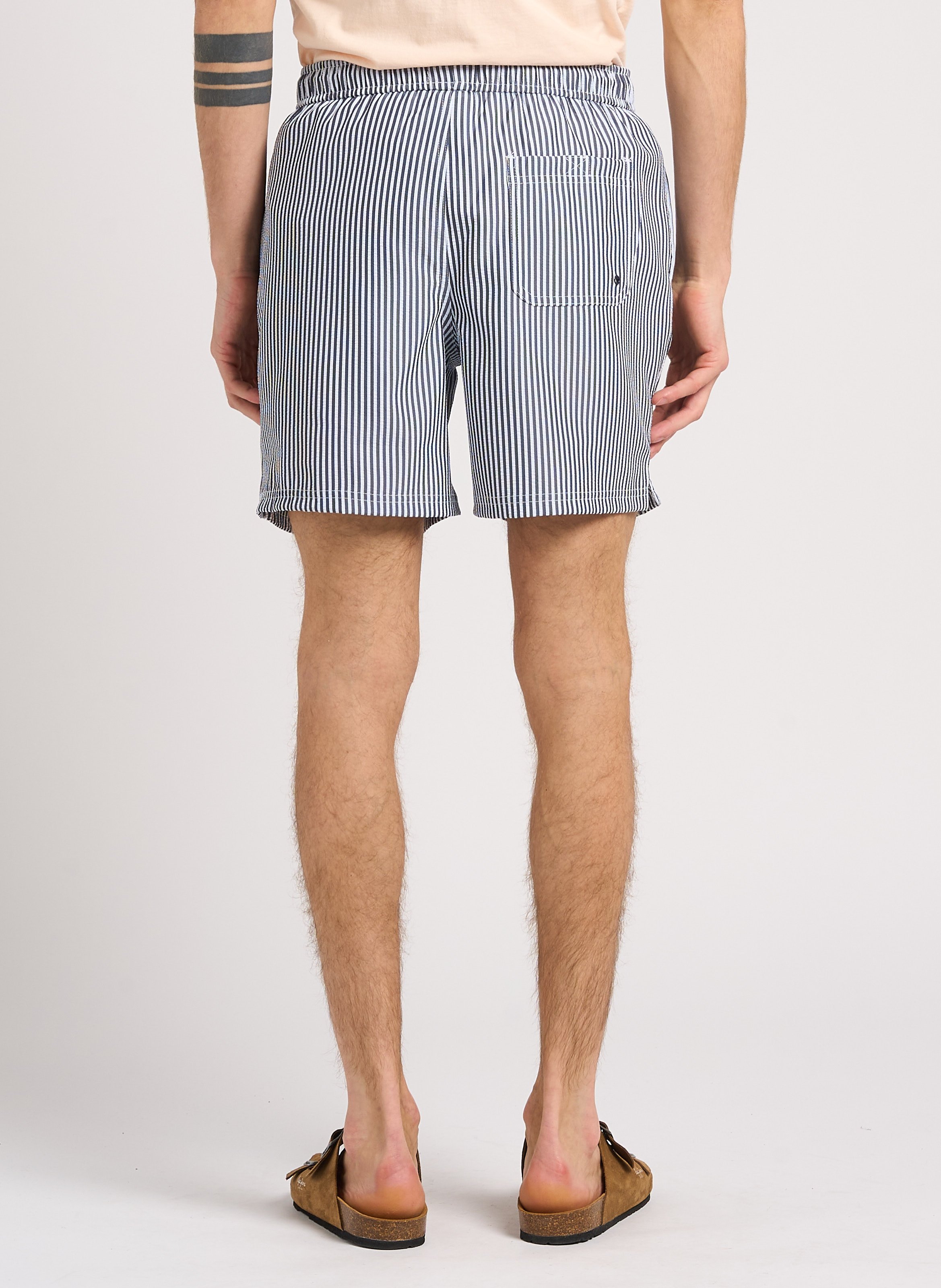 Short de bain rayé FARAH Bleu